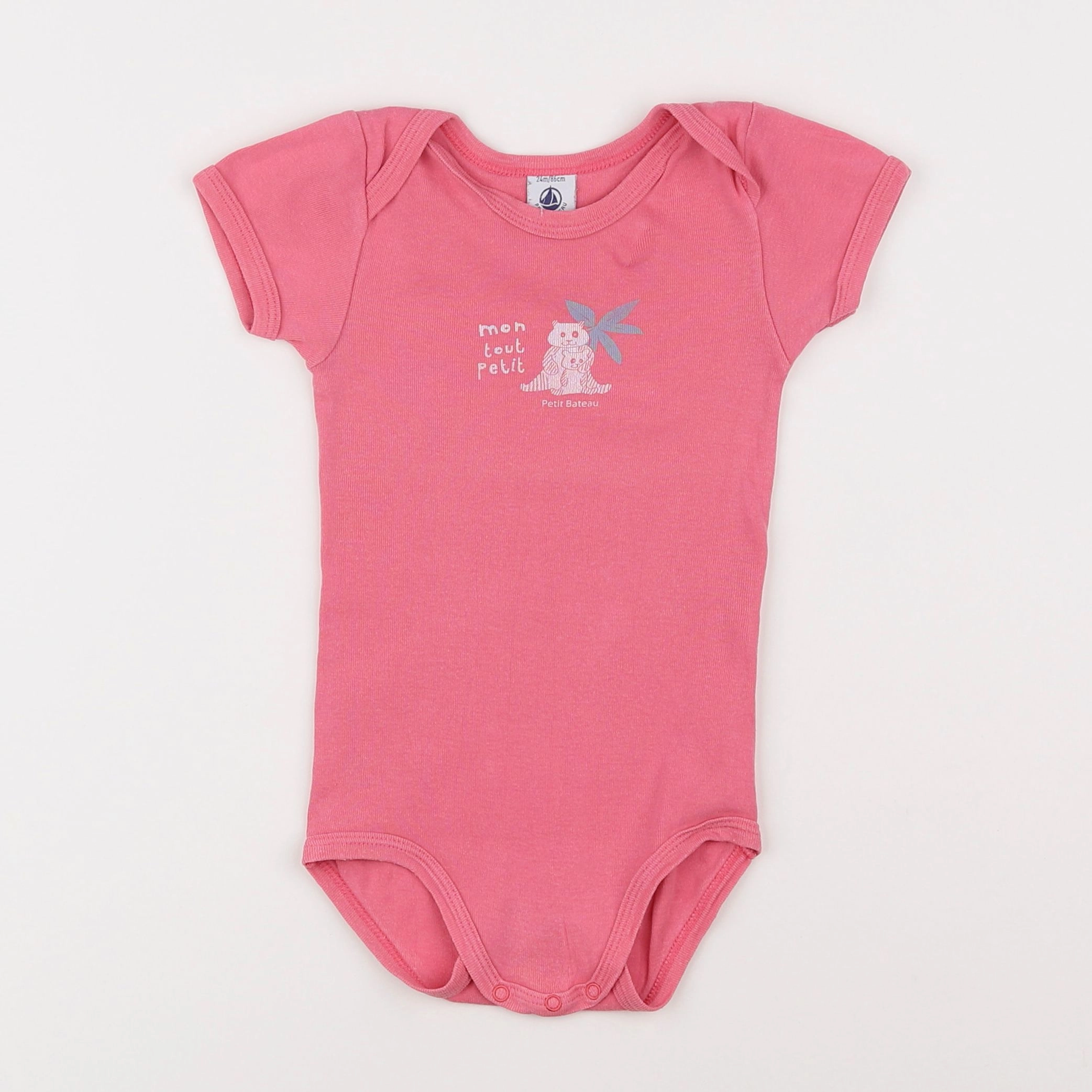 Petit Bateau - body rose - 2 ans