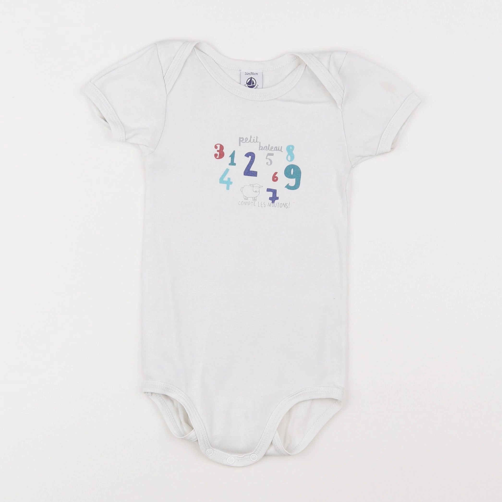 Petit Bateau - body blanc - 2 ans