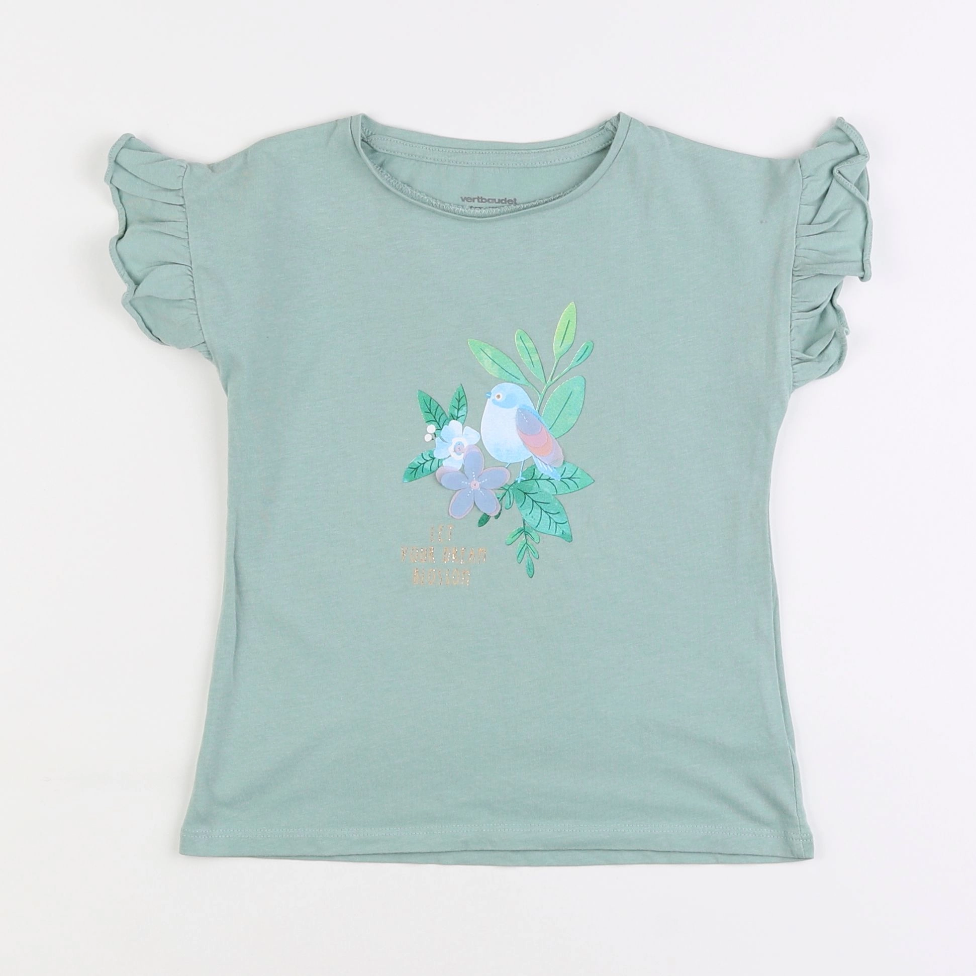 Vertbaudet - tee-shirt vert - 6 ans