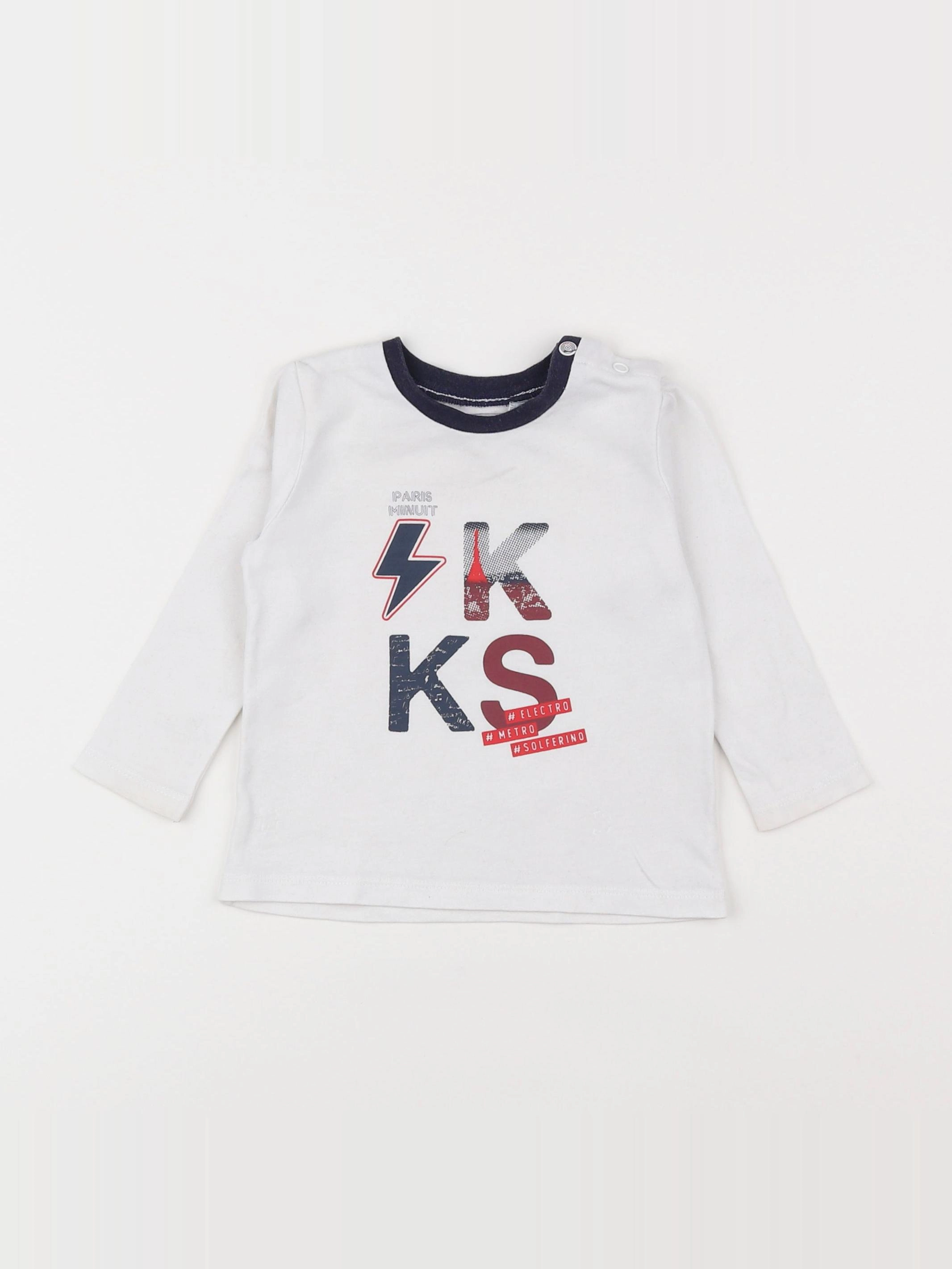 IKKS - tee-shirt blanc - 12 mois