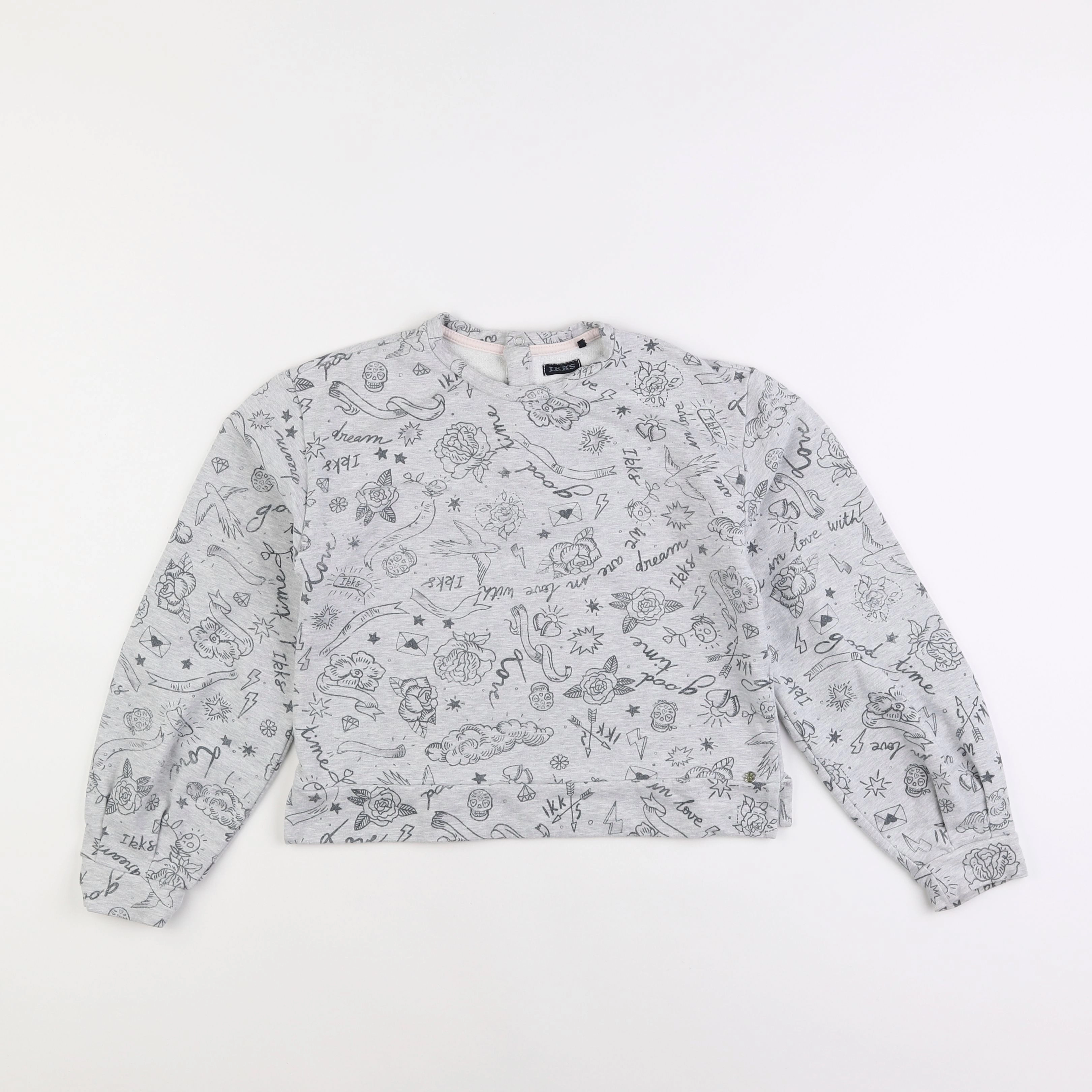 IKKS - sweat court gris - 12 ans