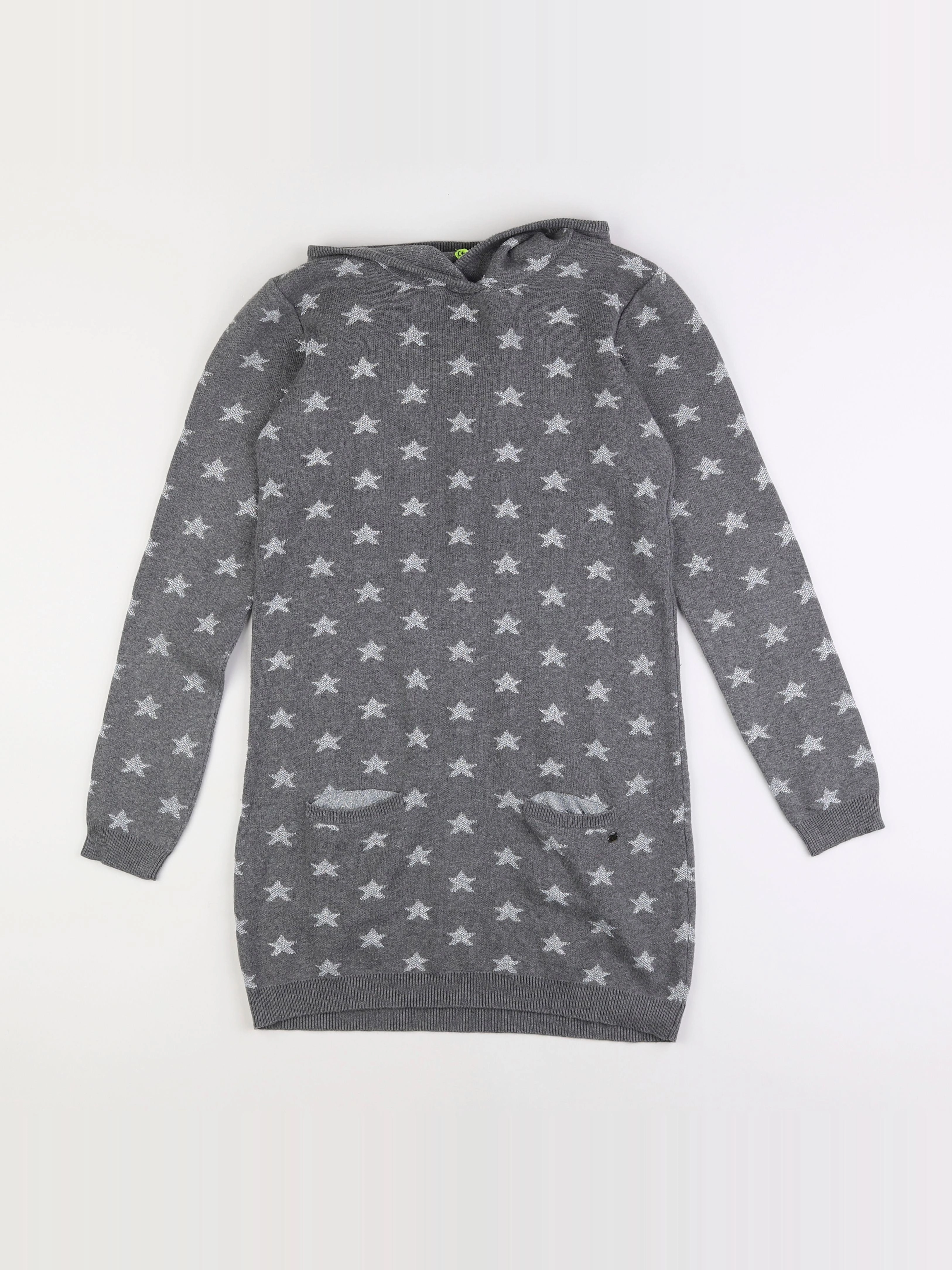 IKKS - robe gris, argent - 12 ans