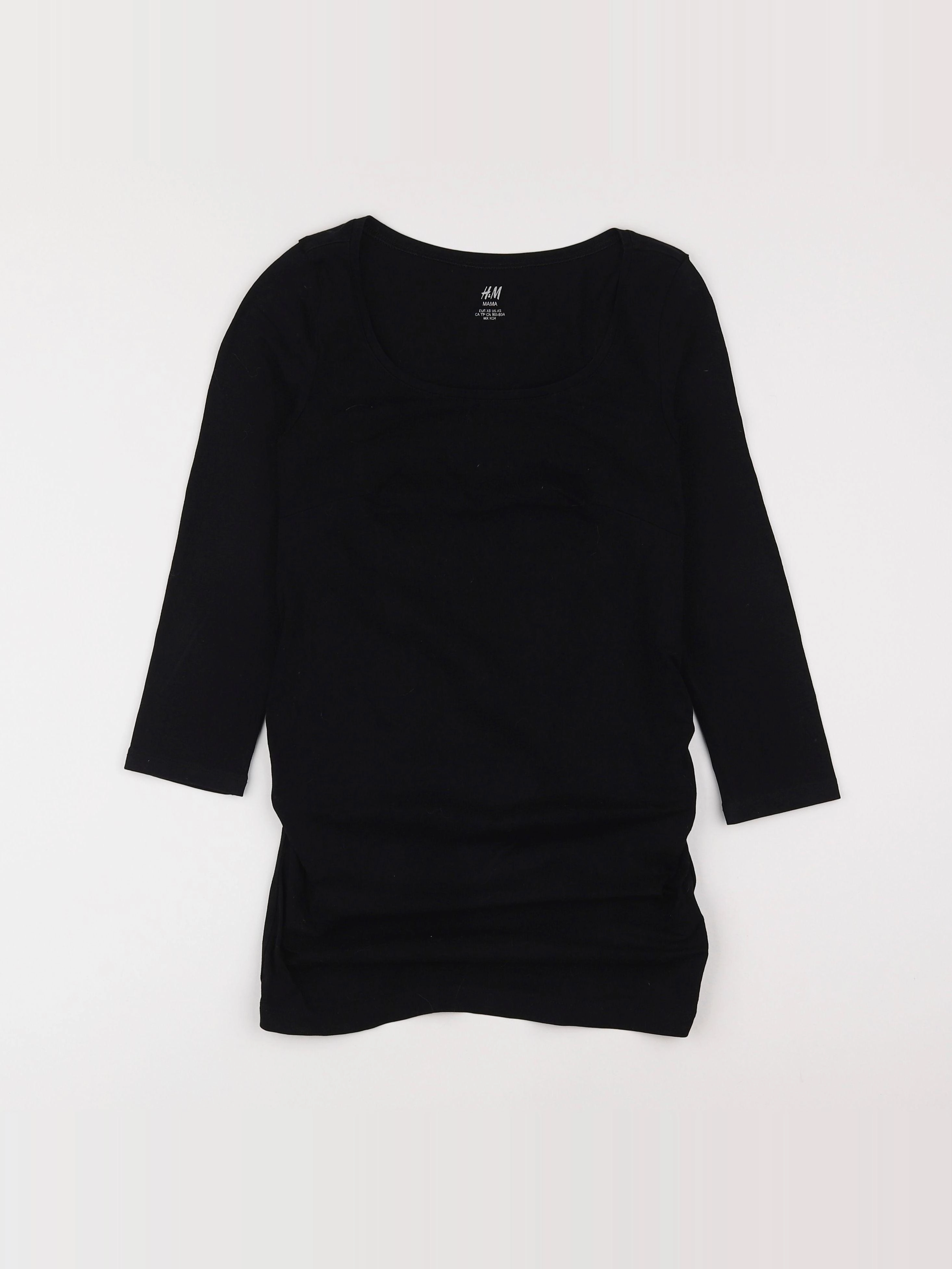 H&M - tee-shirt grossesse noir - 34 à 36