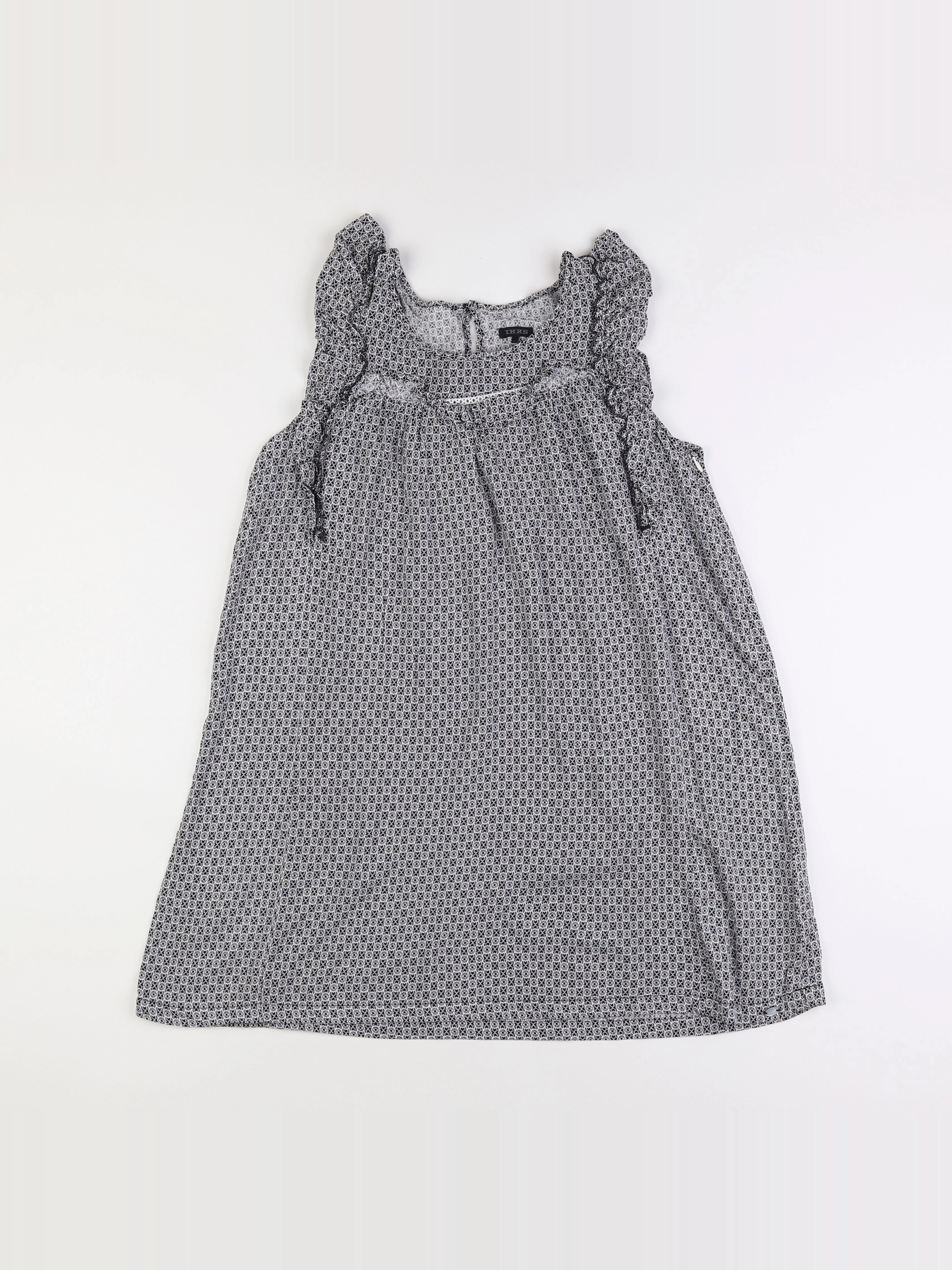 IKKS - robe blanc, noir - 12 ans