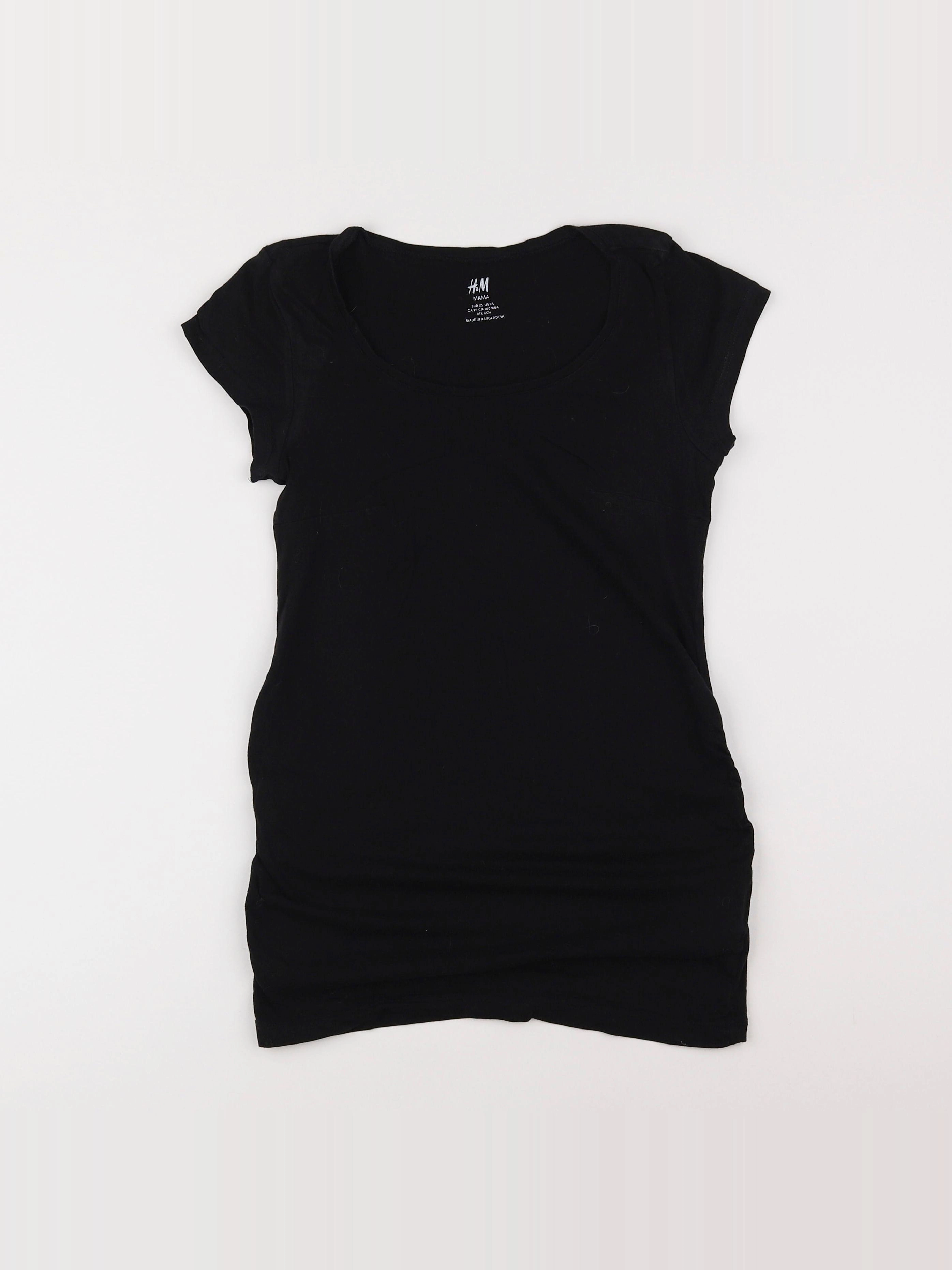 H&M - tee-shirt grossesse noir - 34 à 36
