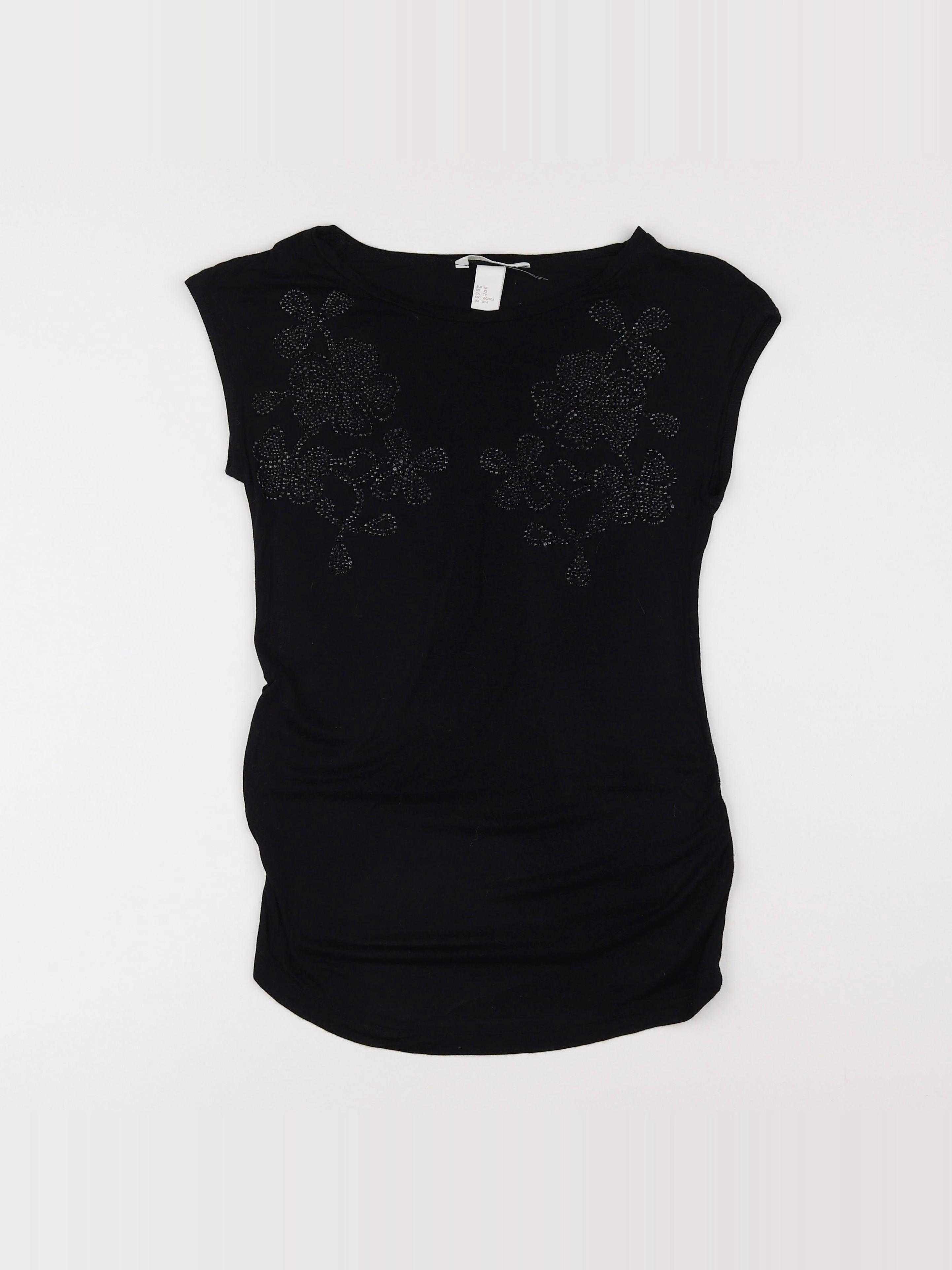 H&M - tee-shirt grossesse noir - 34