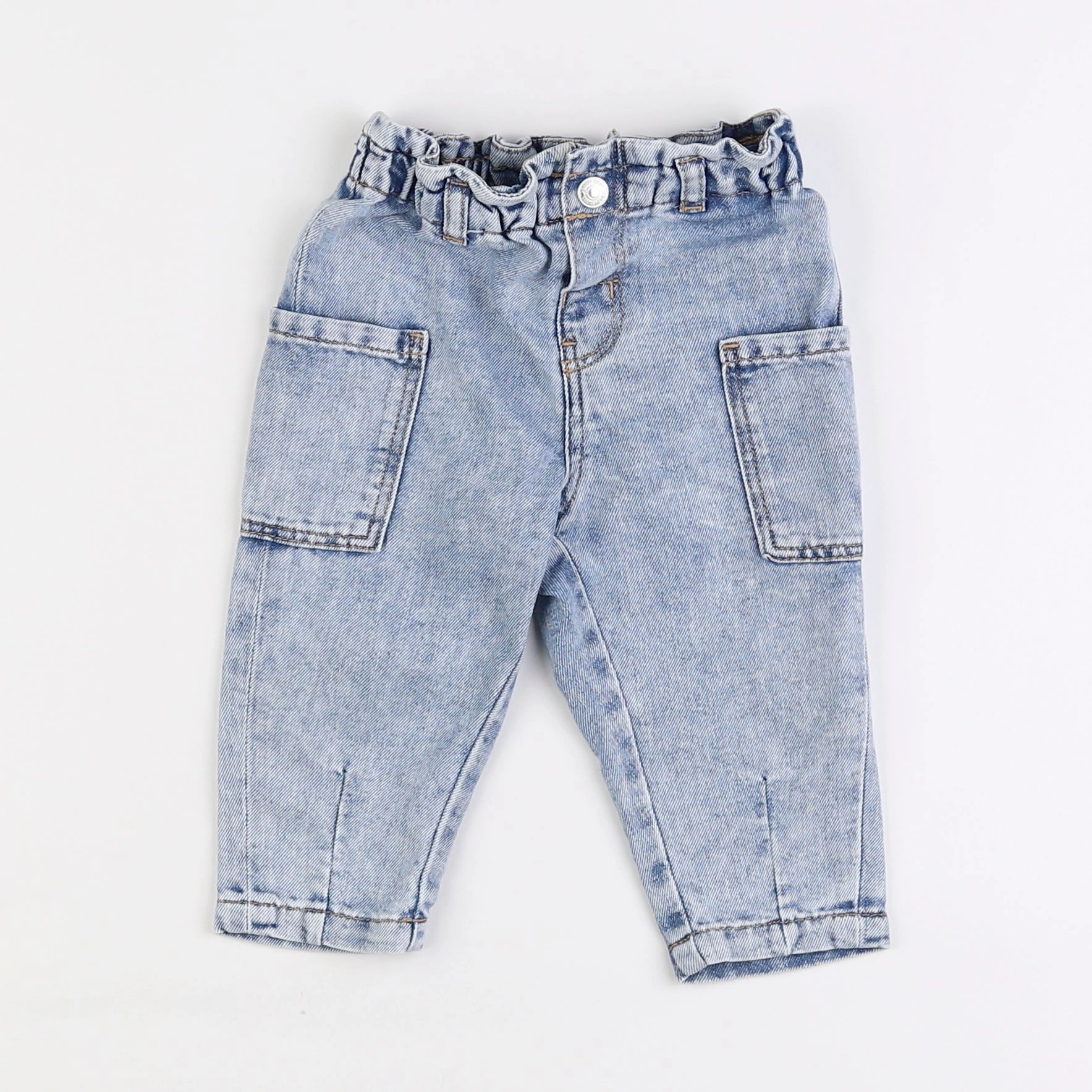 H&M - jean bleu - 6/9 mois