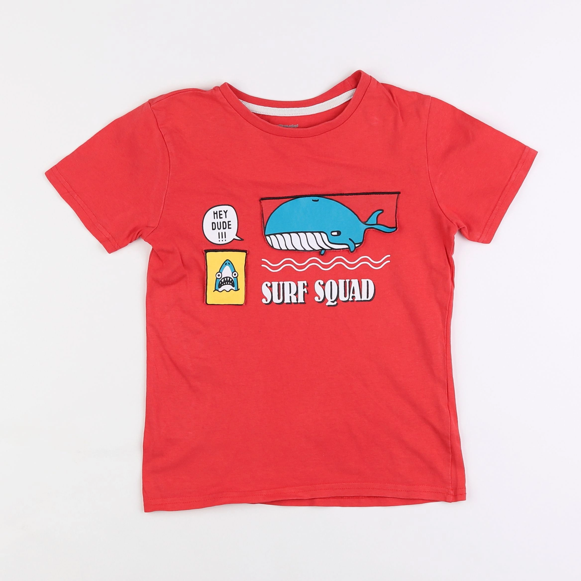 Vertbaudet - tee-shirt rouge - 8 ans