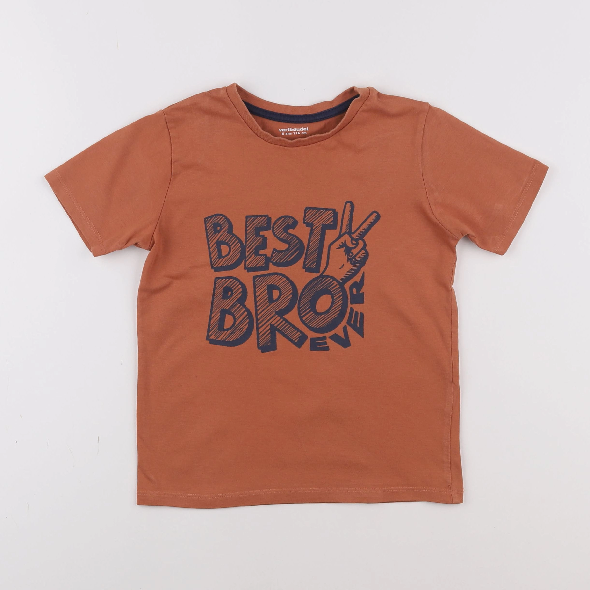 Vertbaudet - tee-shirt orange - 6 ans