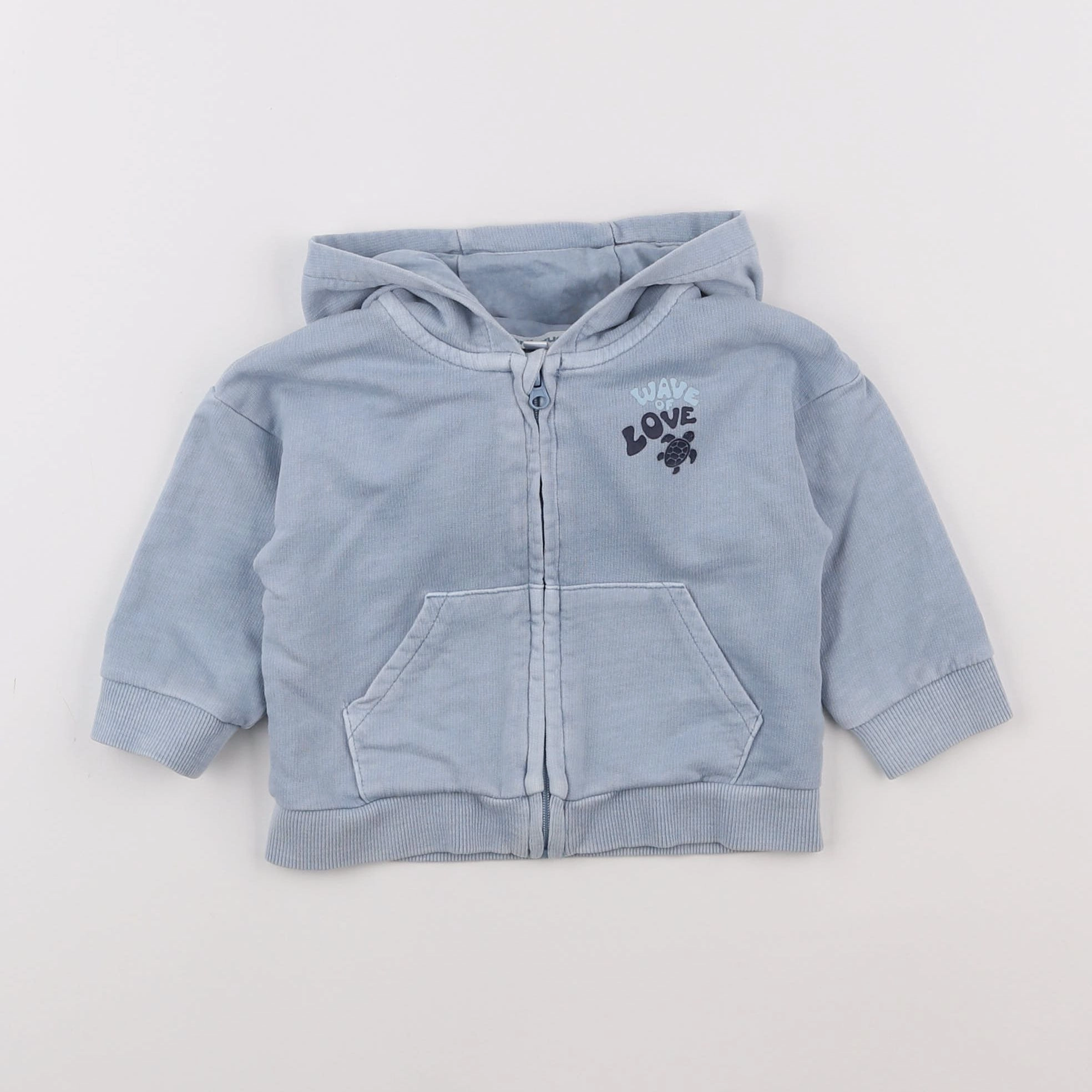 Vertbaudet - sweat bleu - 6 mois