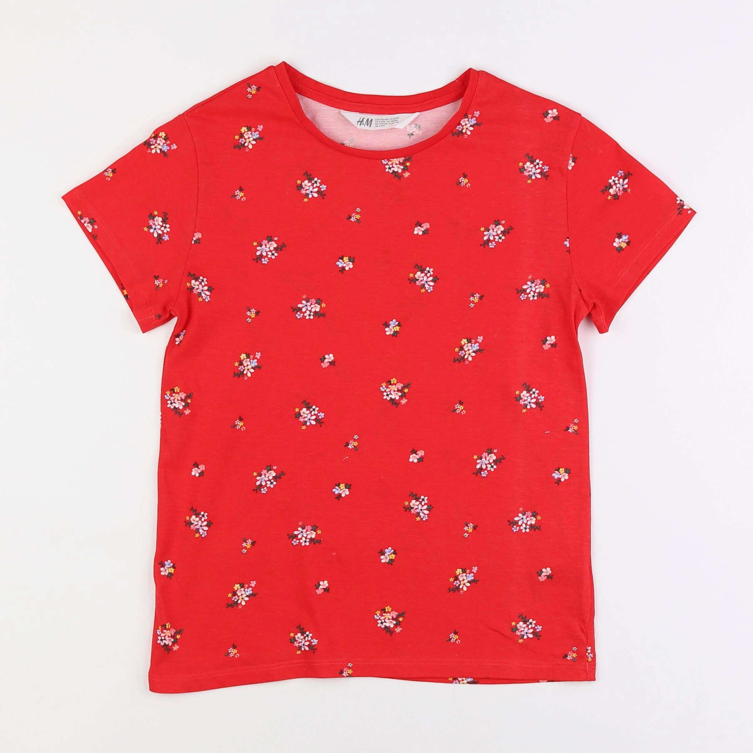 H&M - tee-shirt rouge - 8/10 ans