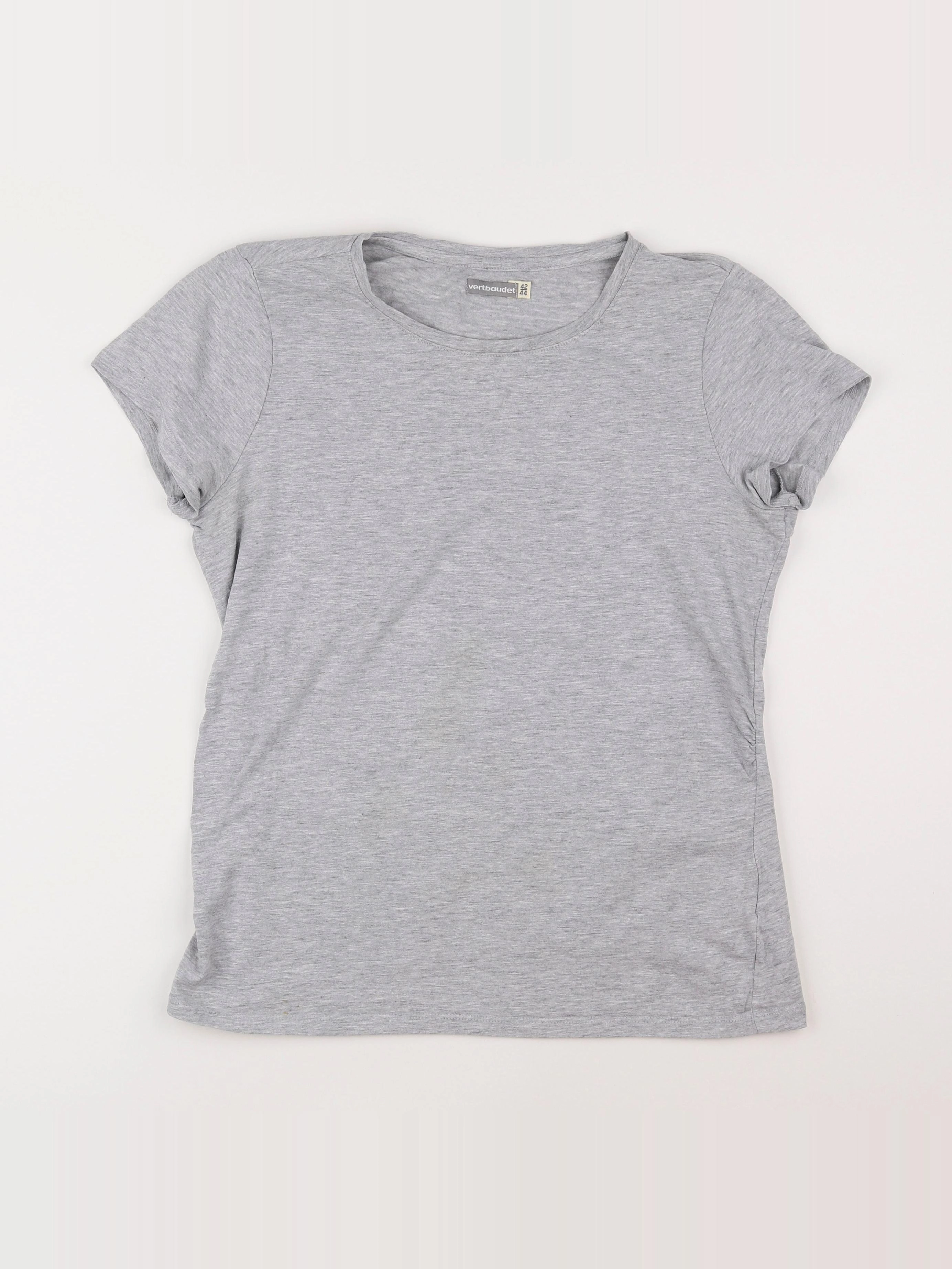 Vertbaudet - tee-shirt grossesse gris - 42 à 44
