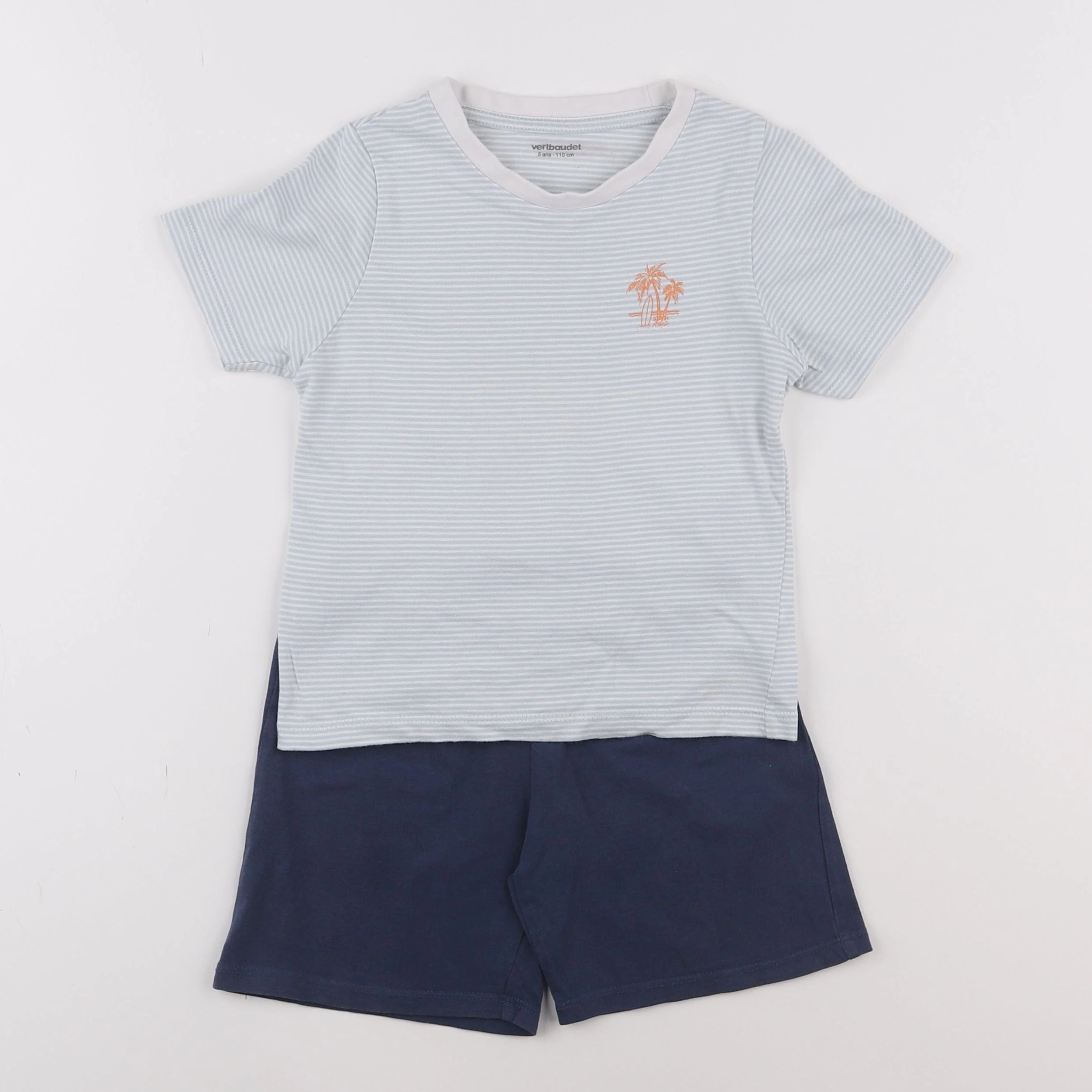 Vertbaudet - pyjama coton bleu - 5 ans