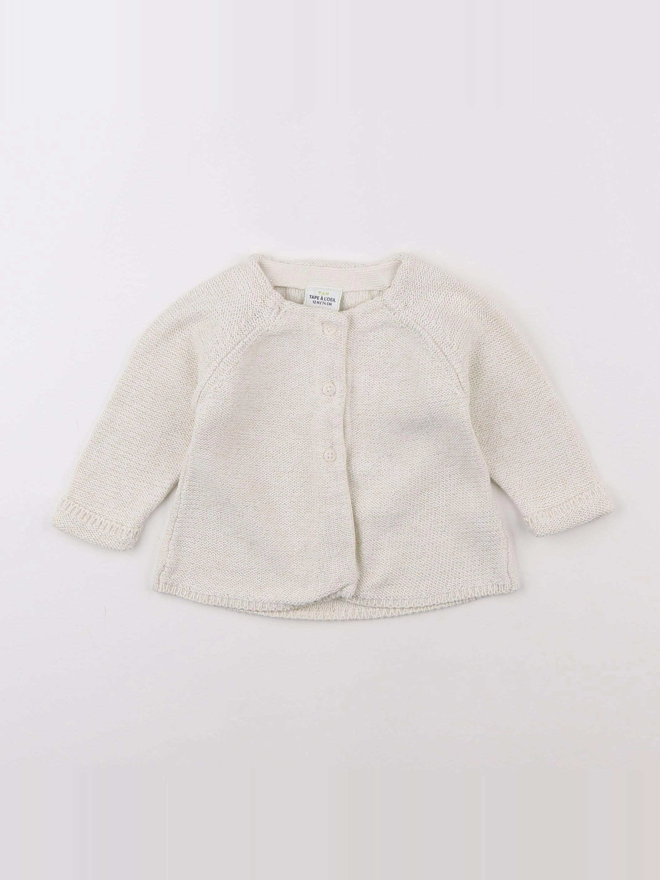 Tape à l'oeil - gilet blanc - 12 mois