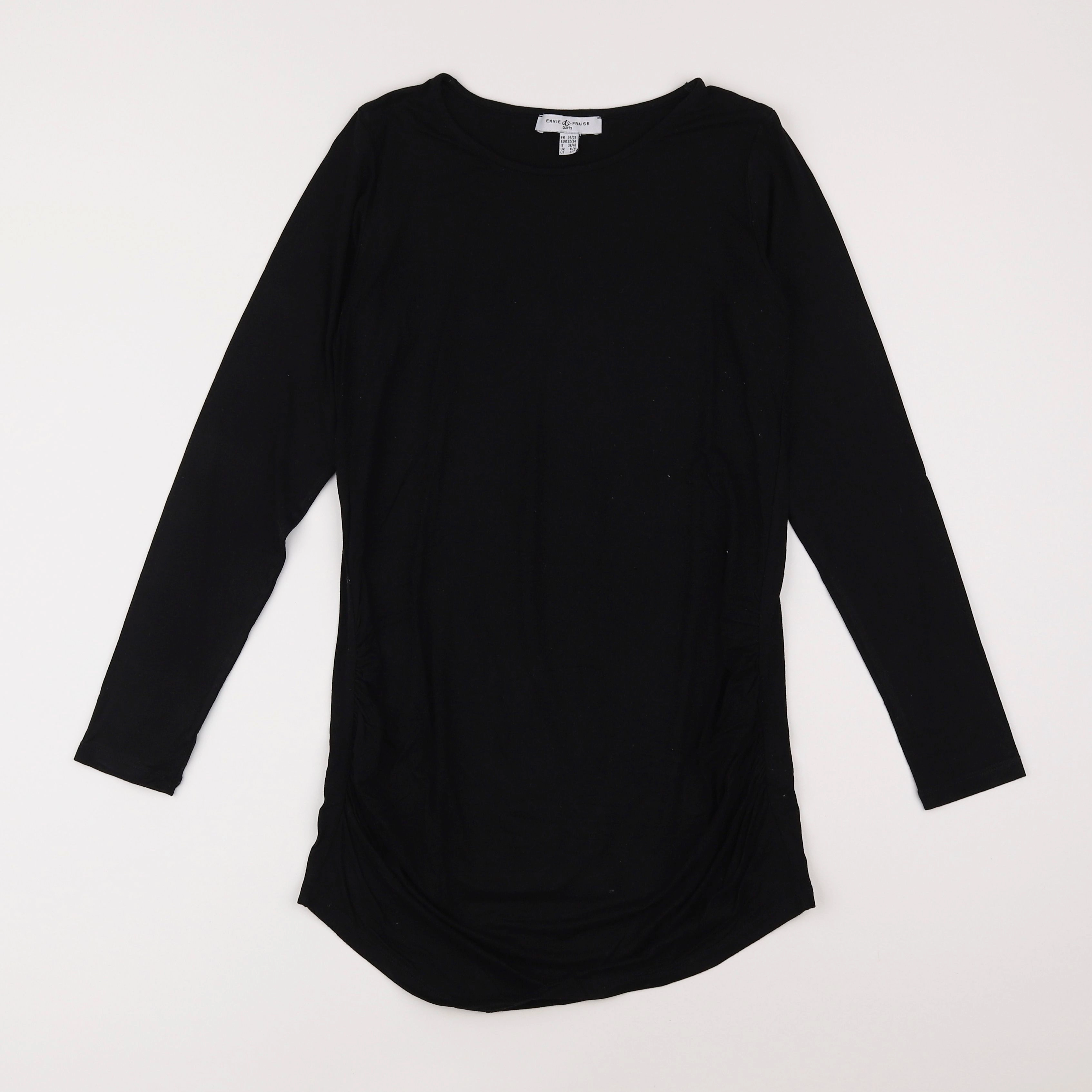 Envie de fraise - robe grossesse, allaitement noir - 34 à 36