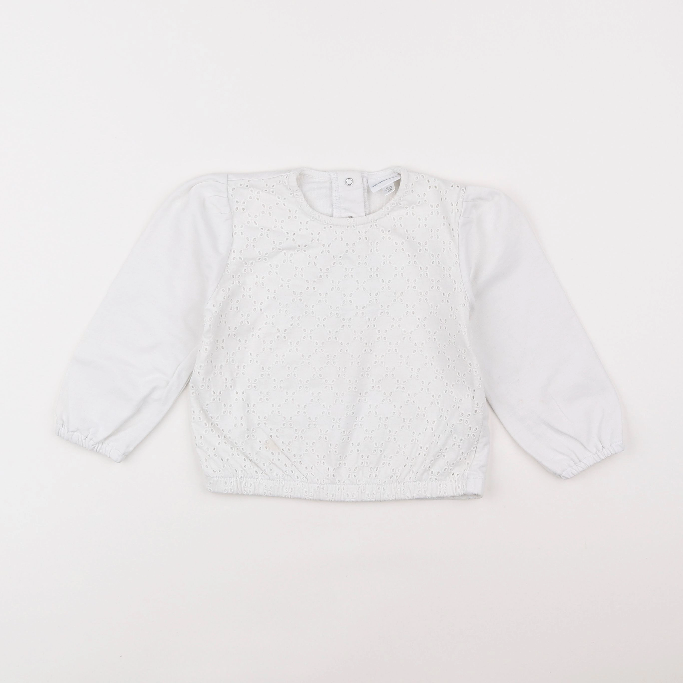 Vertbaudet - sweat blanc - 3 ans