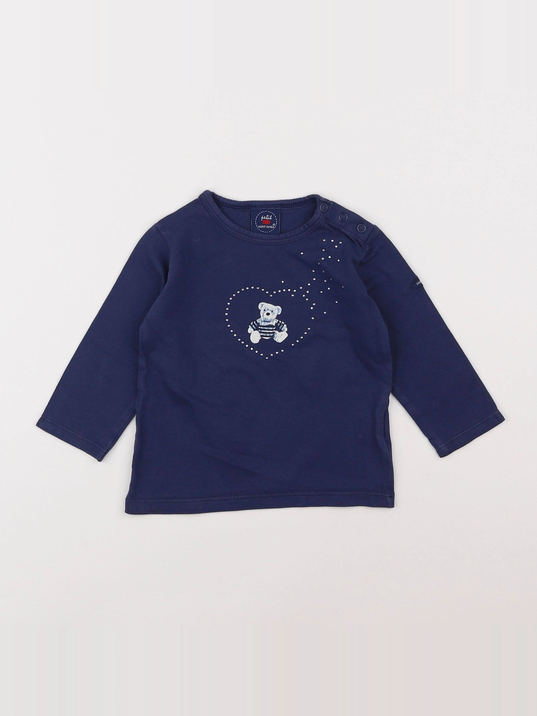 Saint James - tee-shirt bleu - 18 mois