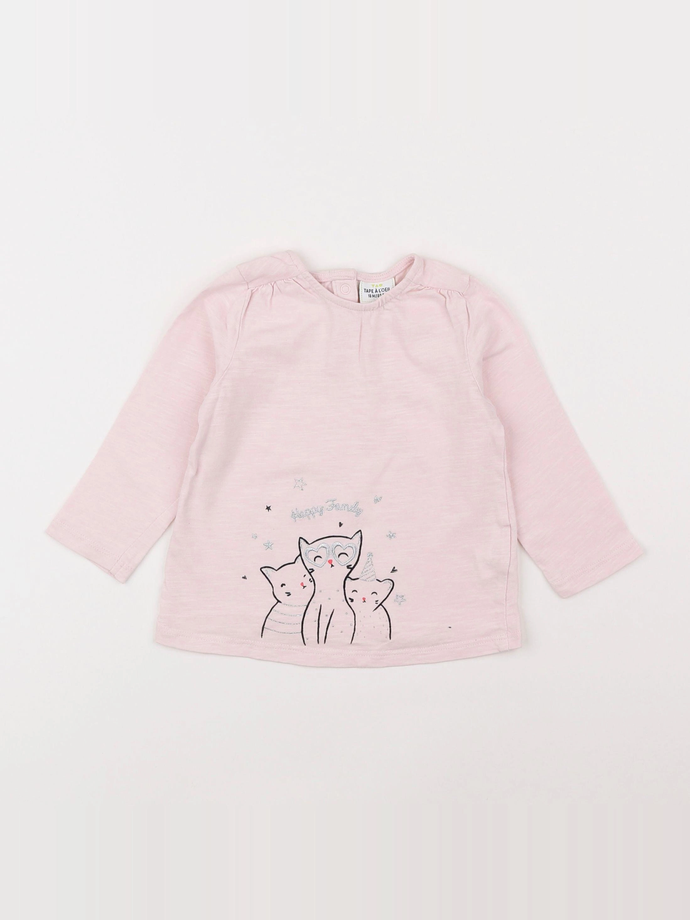 Tape à l'oeil - tee-shirt rose - 18 mois