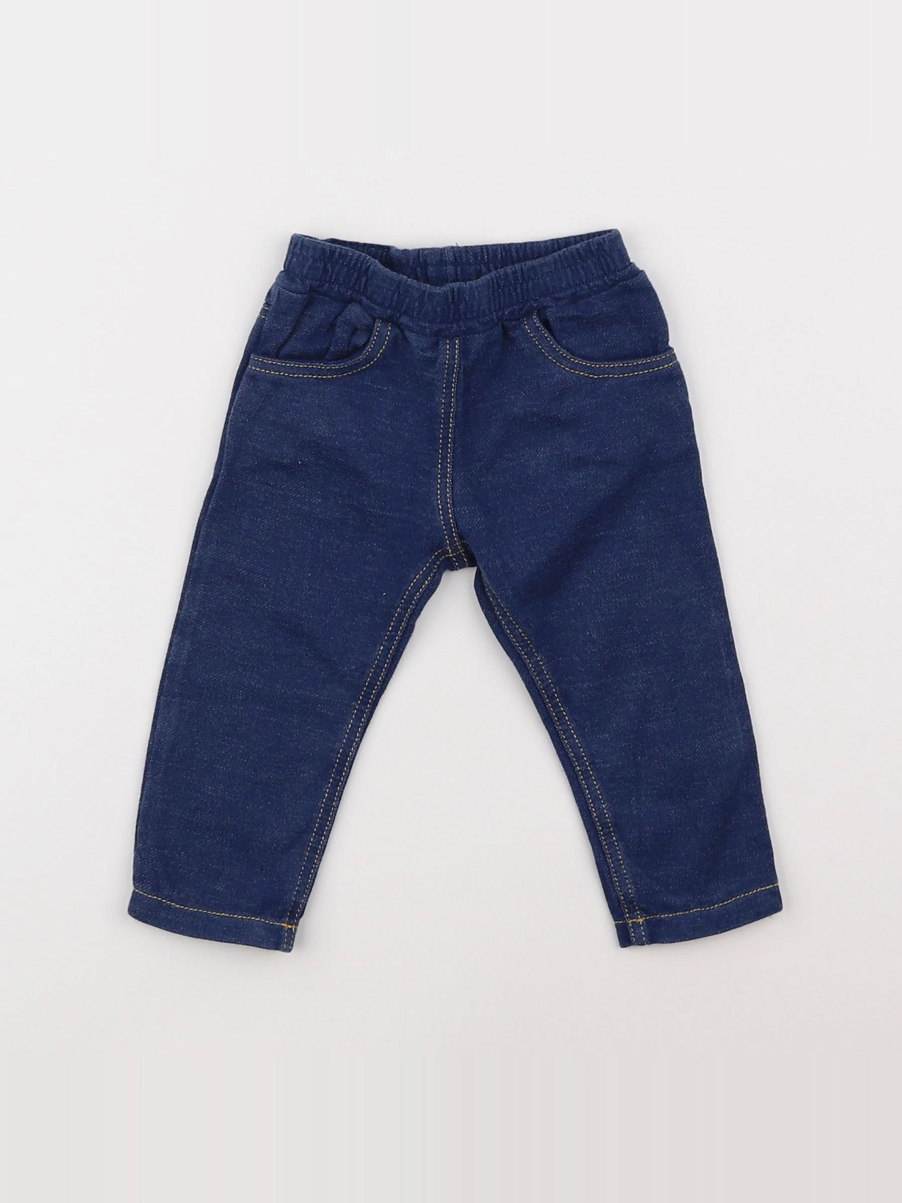 Petit Bateau - jegging bleu - 6 mois