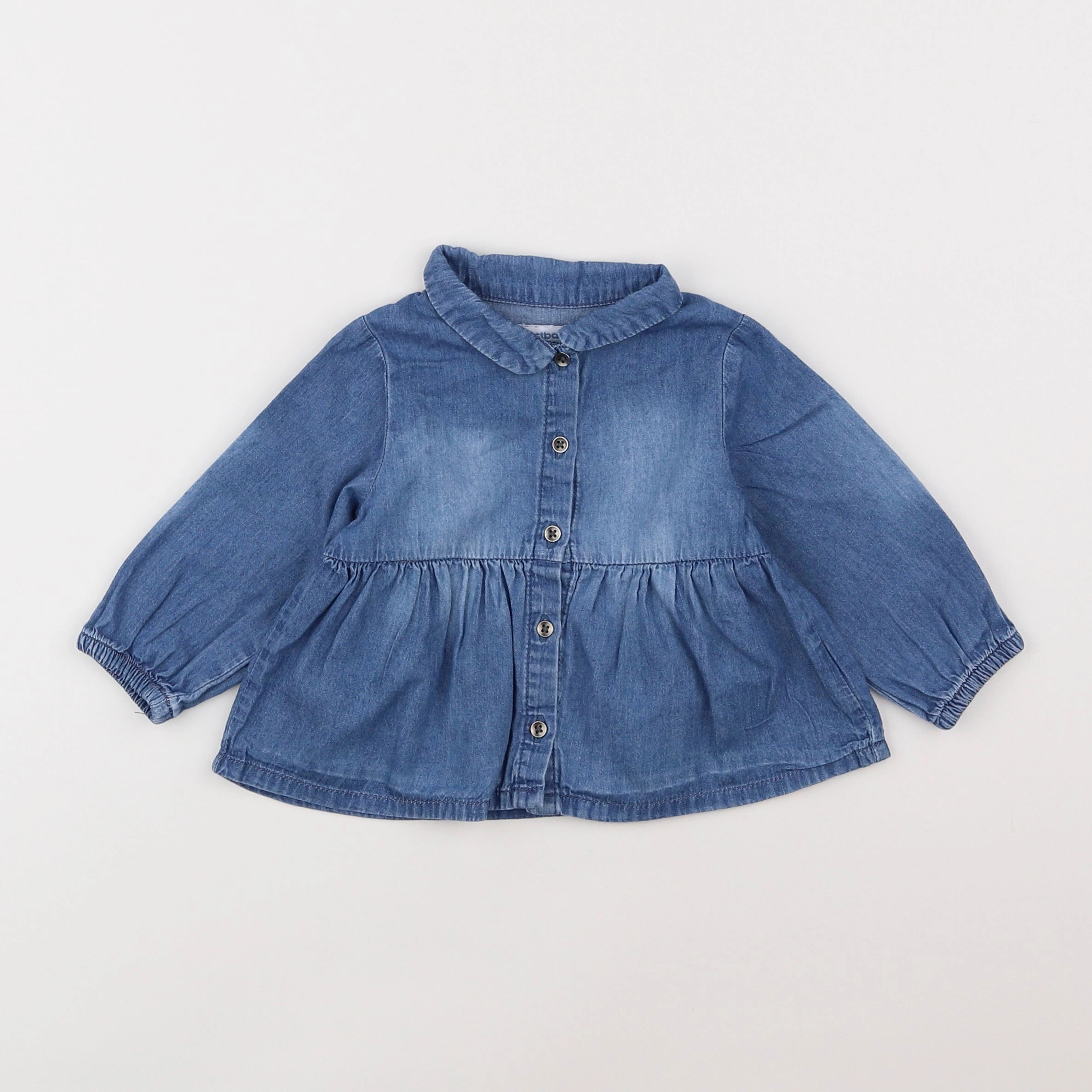 Vertbaudet - blouse bleu - 12 mois