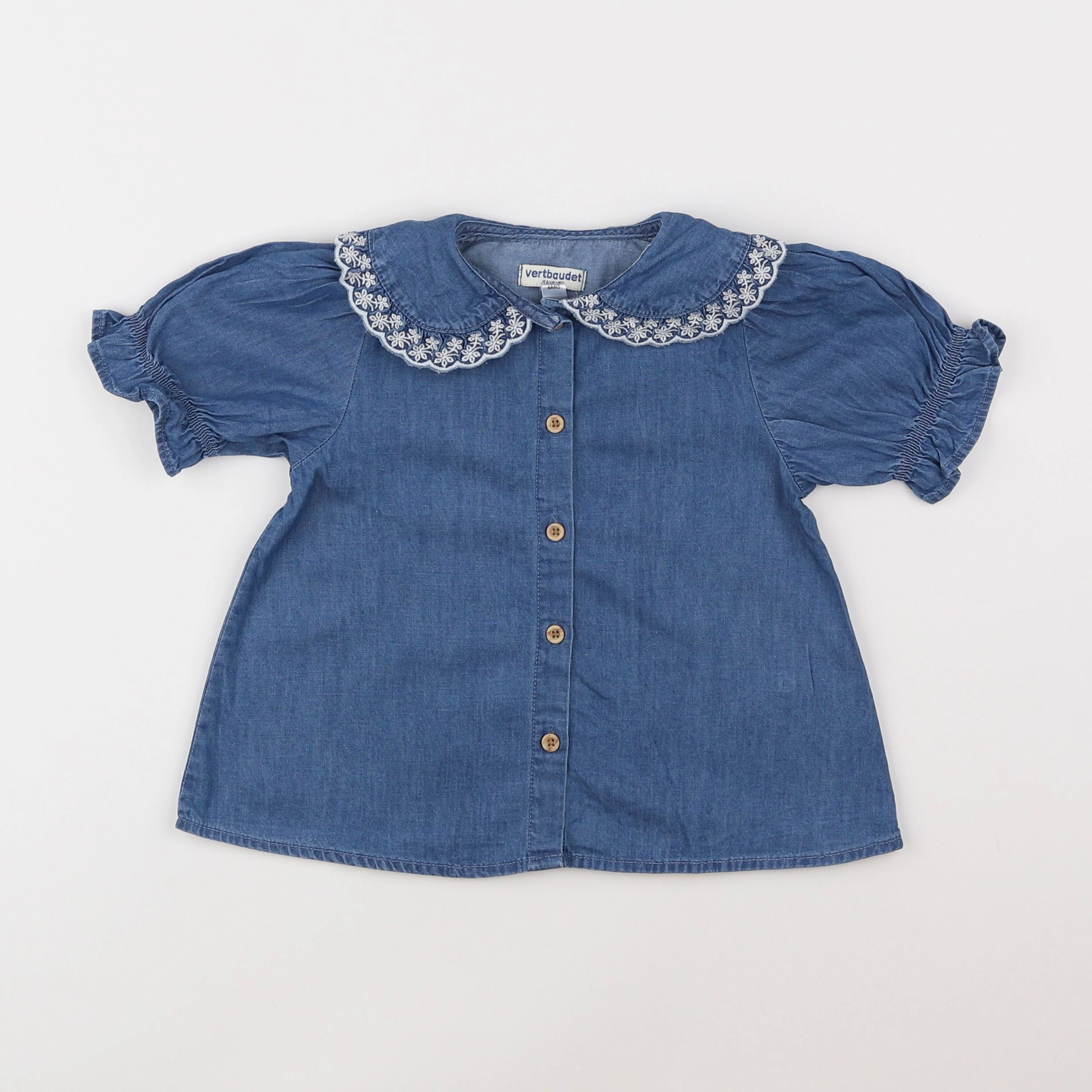 Vertbaudet - blouse bleu - 4 ans