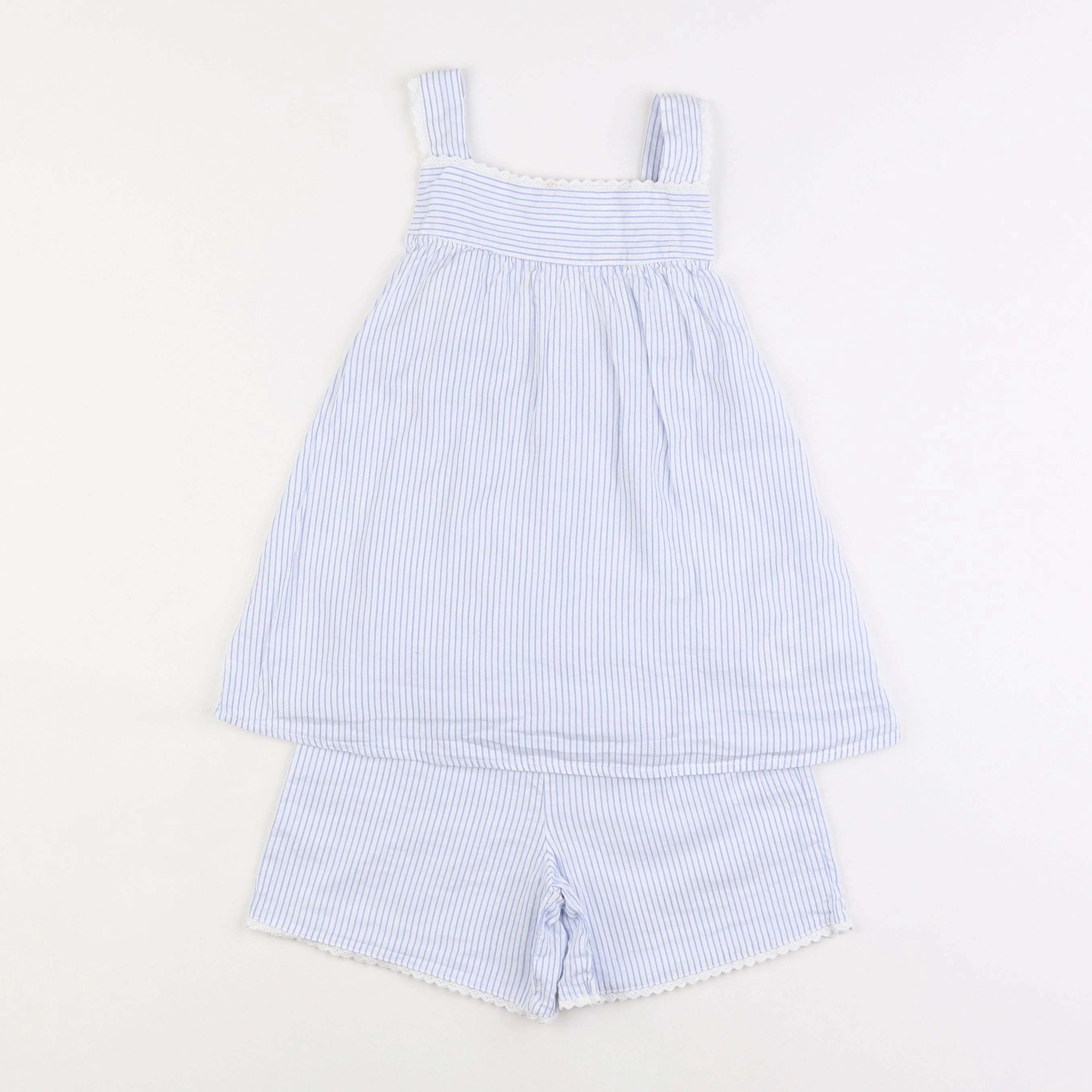 Vertbaudet - pyjama coton bleu - 8 ans