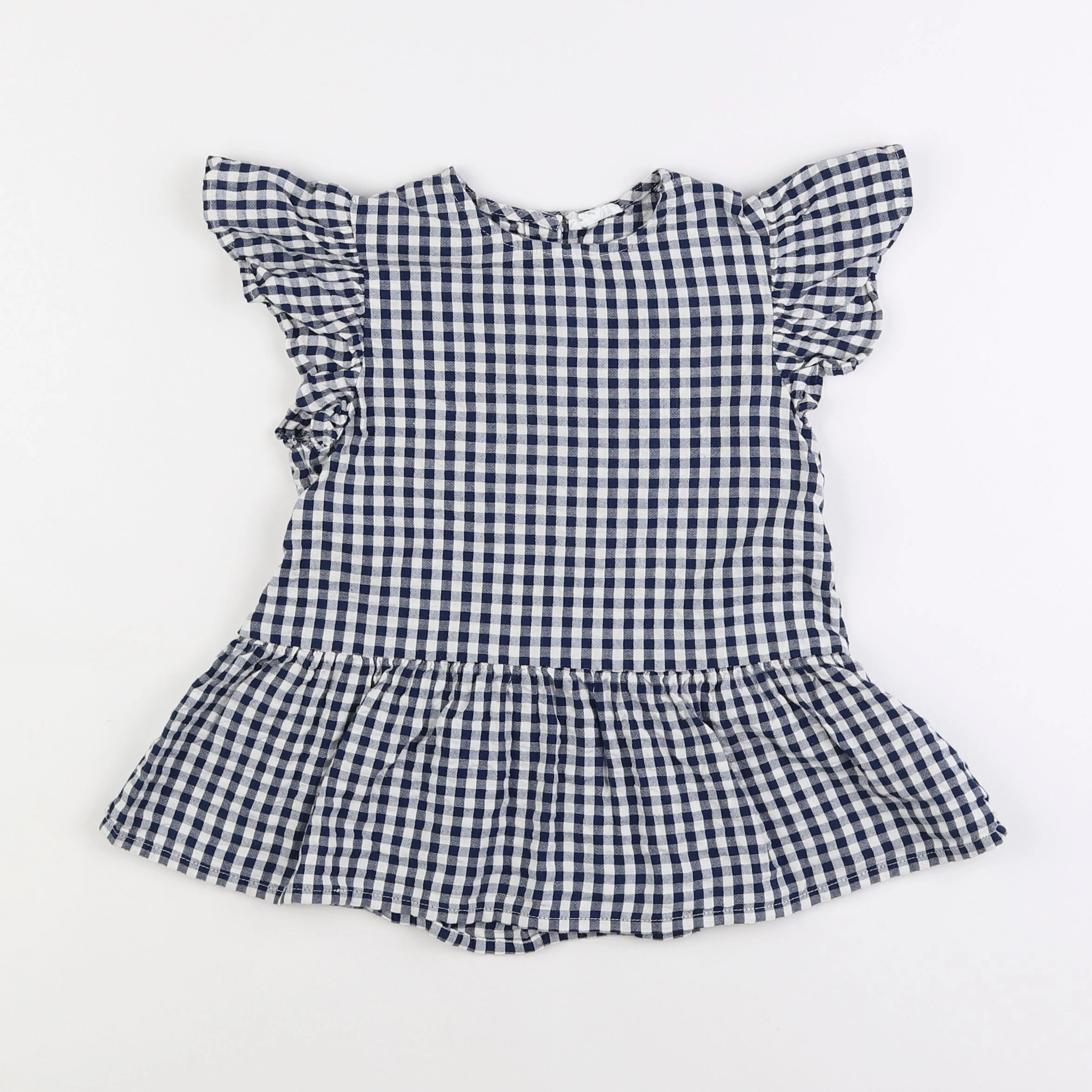 Vertbaudet - blouse blanc, bleu - 8 ans