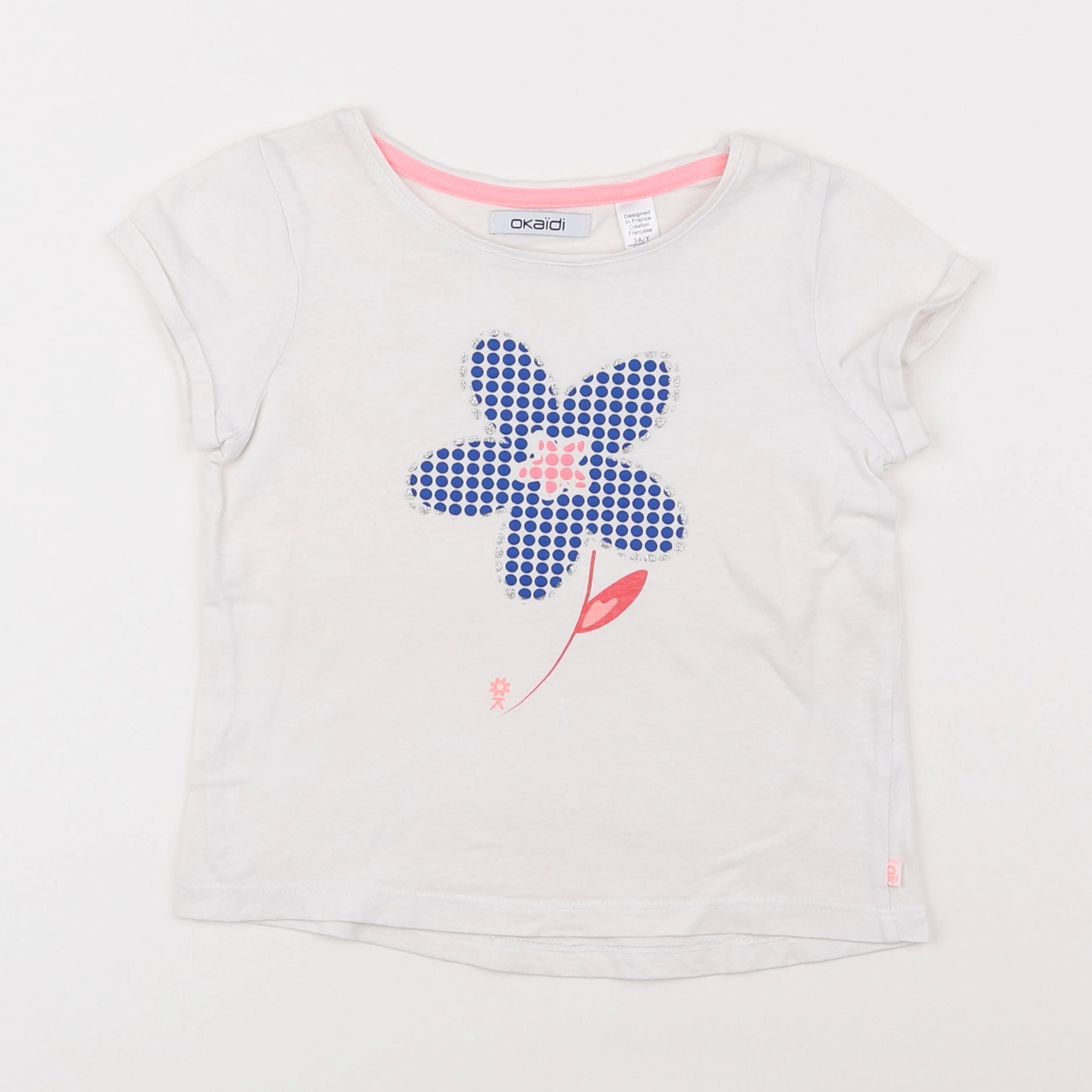 Okaidi - tee-shirt blanc - 3 ans