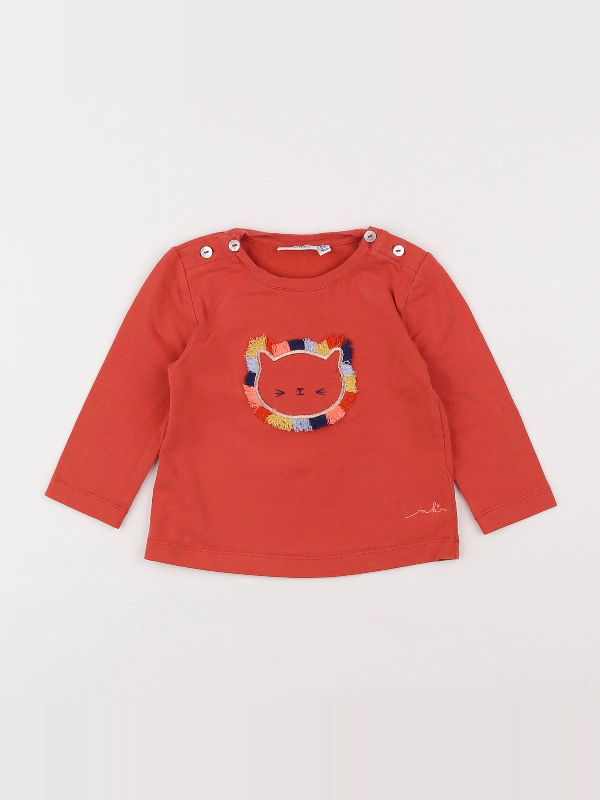 Noukie's - tee-shirt orange - 9 mois