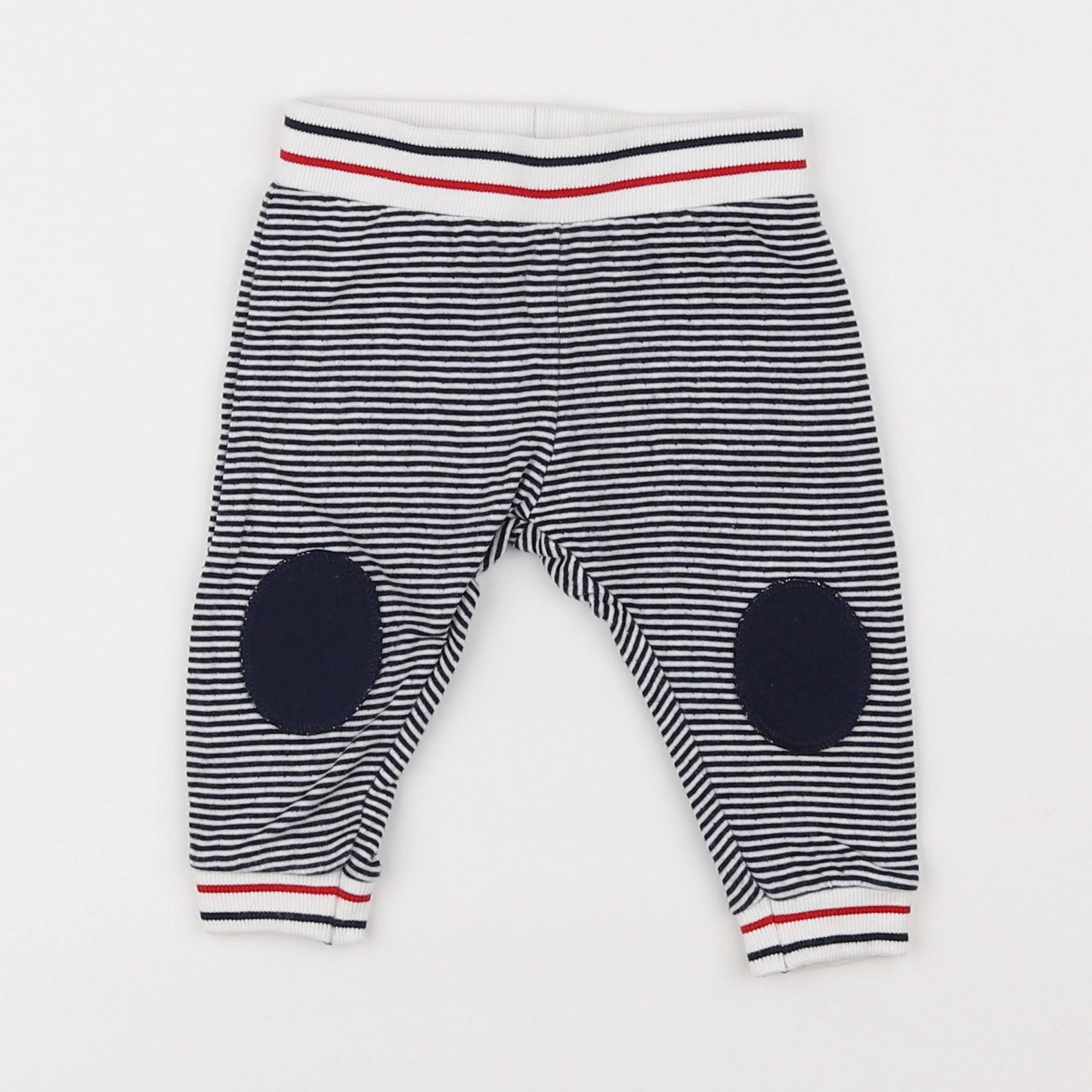 Petit Bateau - jogging bleu, blanc - 6 mois