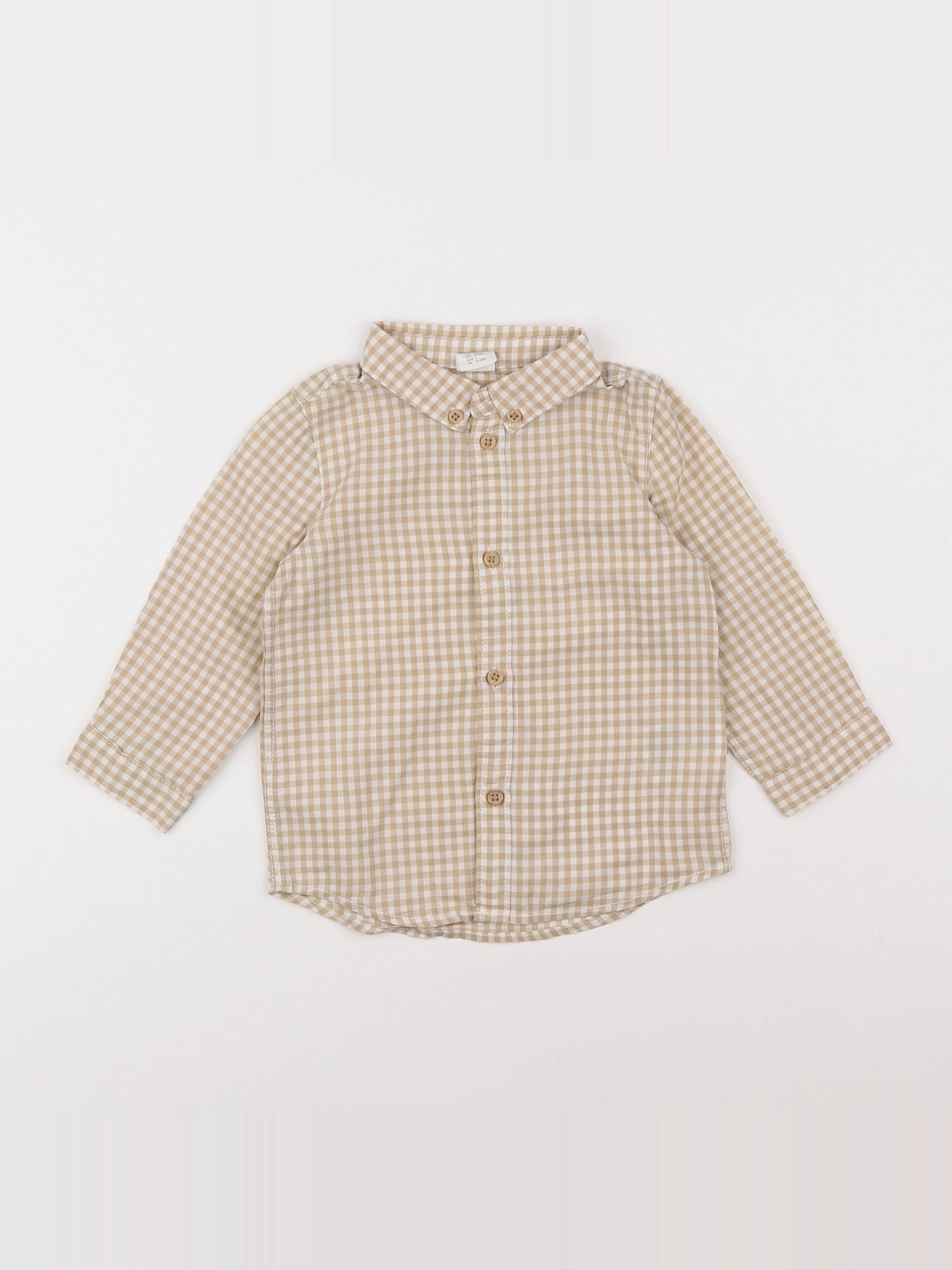 H&M - chemise marron - 9/12 mois