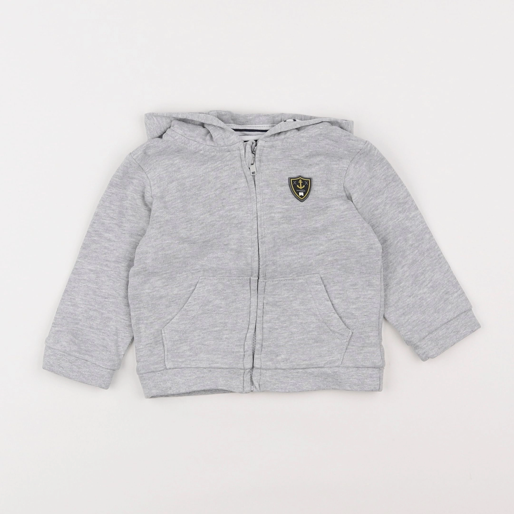 Vertbaudet - sweat gris - 9 mois