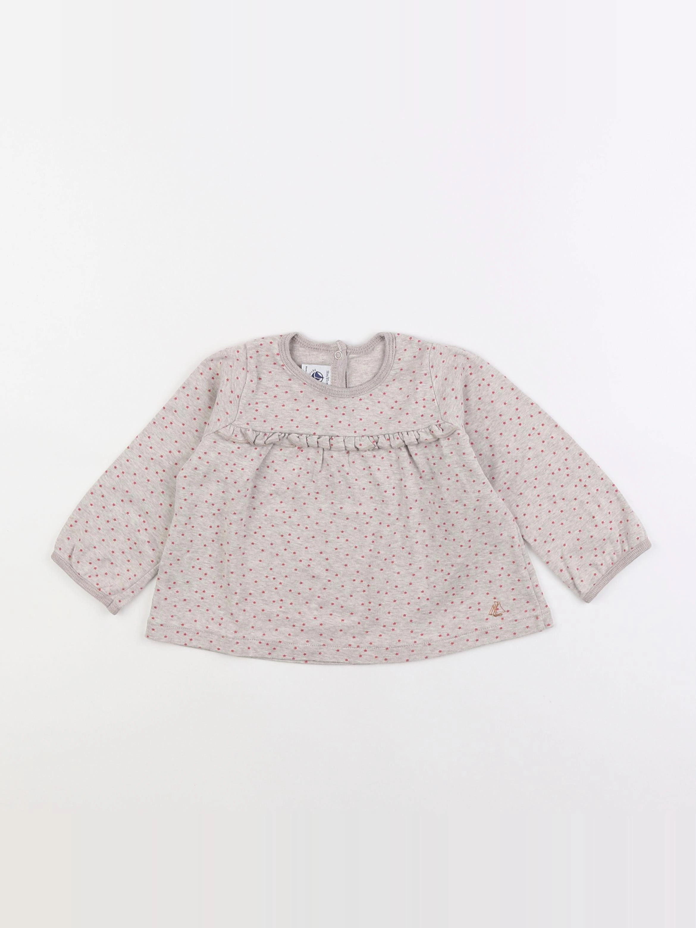 Petit Bateau - tee-shirt gris - 18 mois