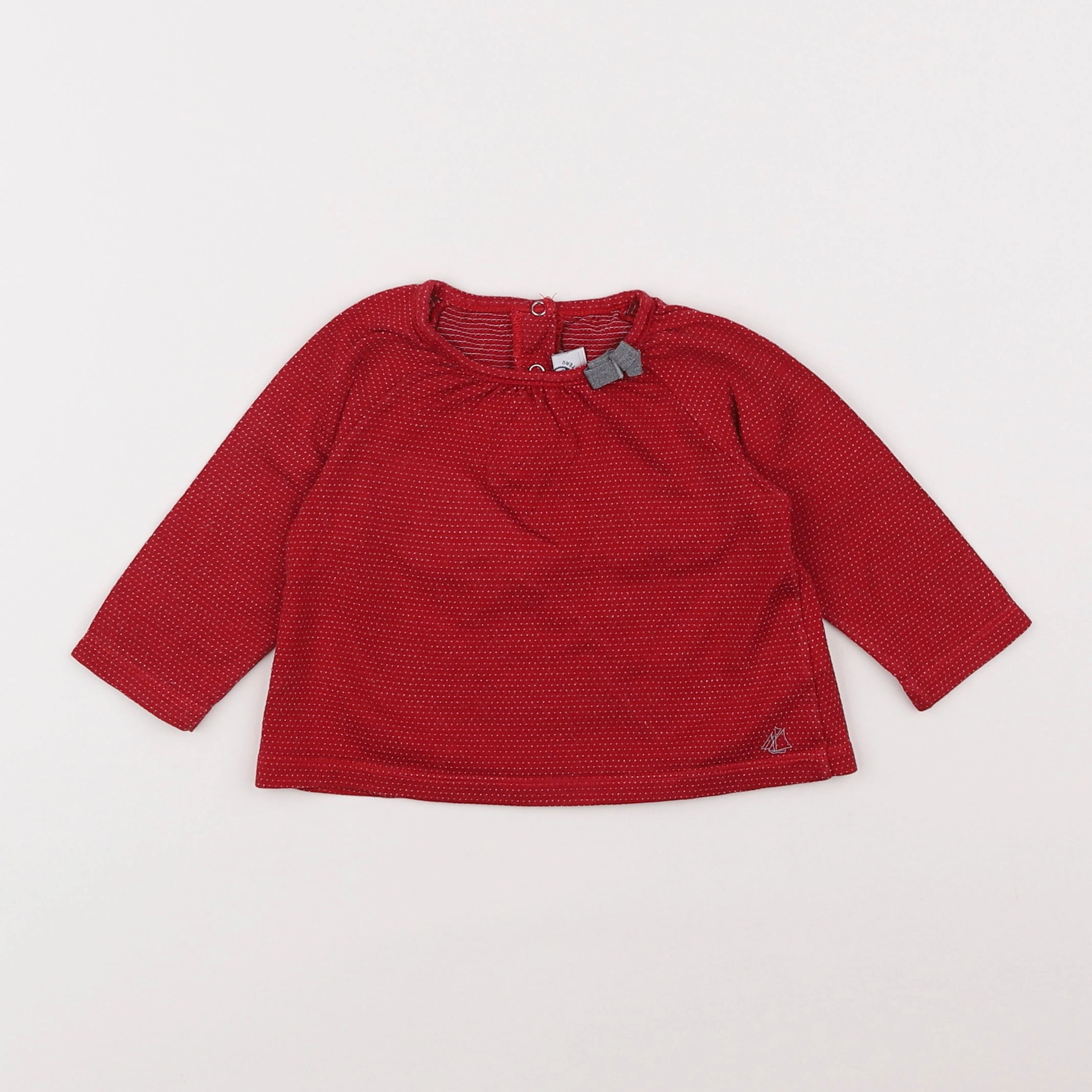 Petit Bateau - tee-shirt rouge - 6 mois