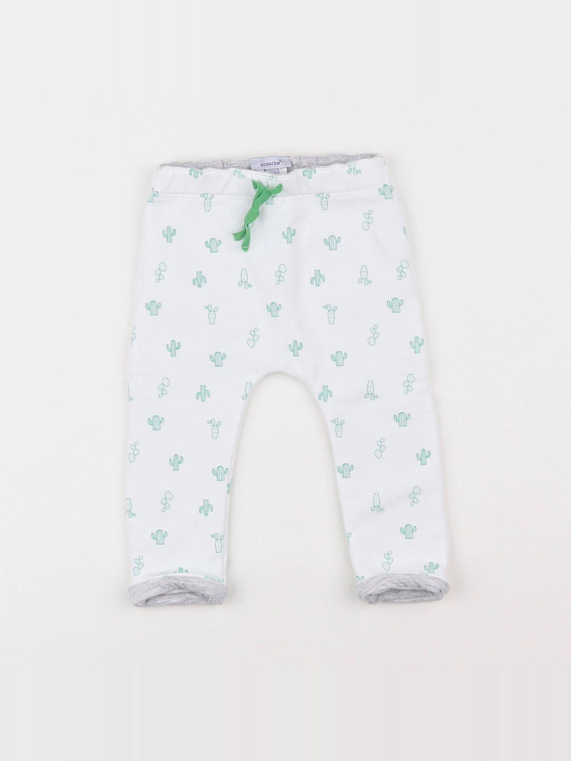 Absorba - jogging blanc, vert - 6 mois