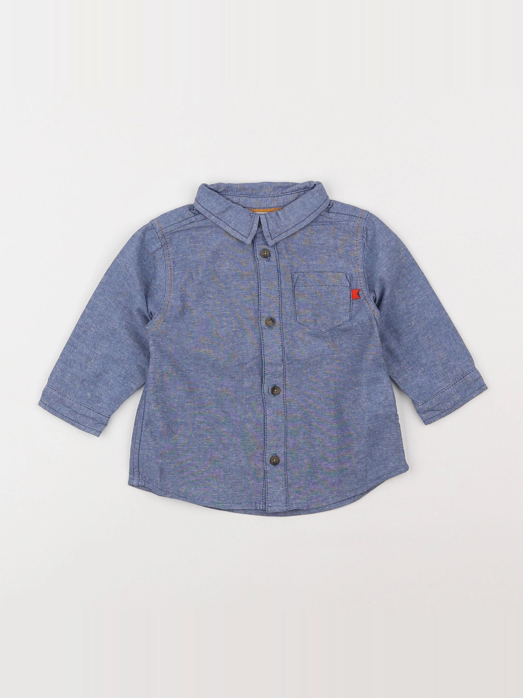 Cadet Rousselle - chemise bleu - 6 mois
