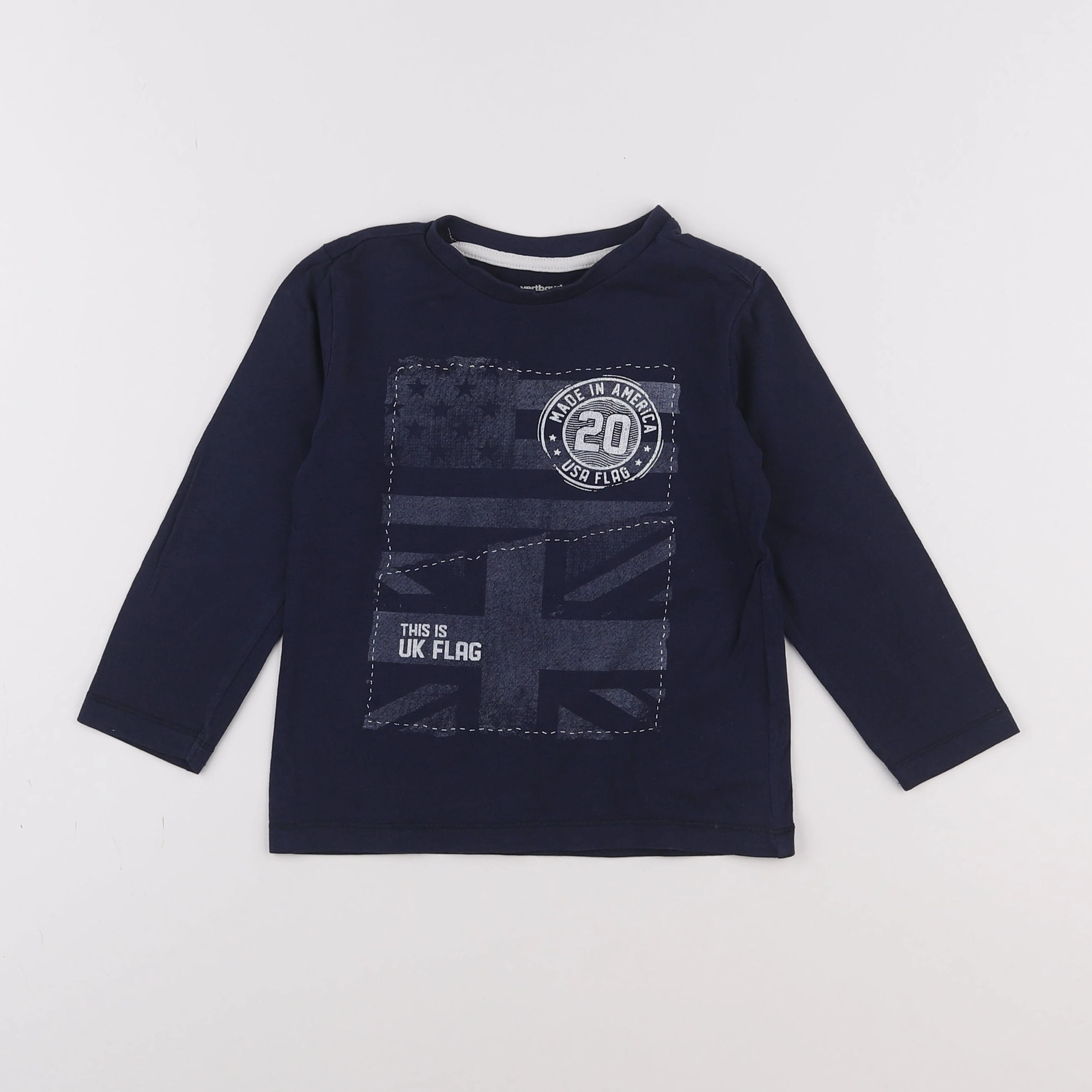 Vertbaudet - tee-shirt bleu - 4 ans