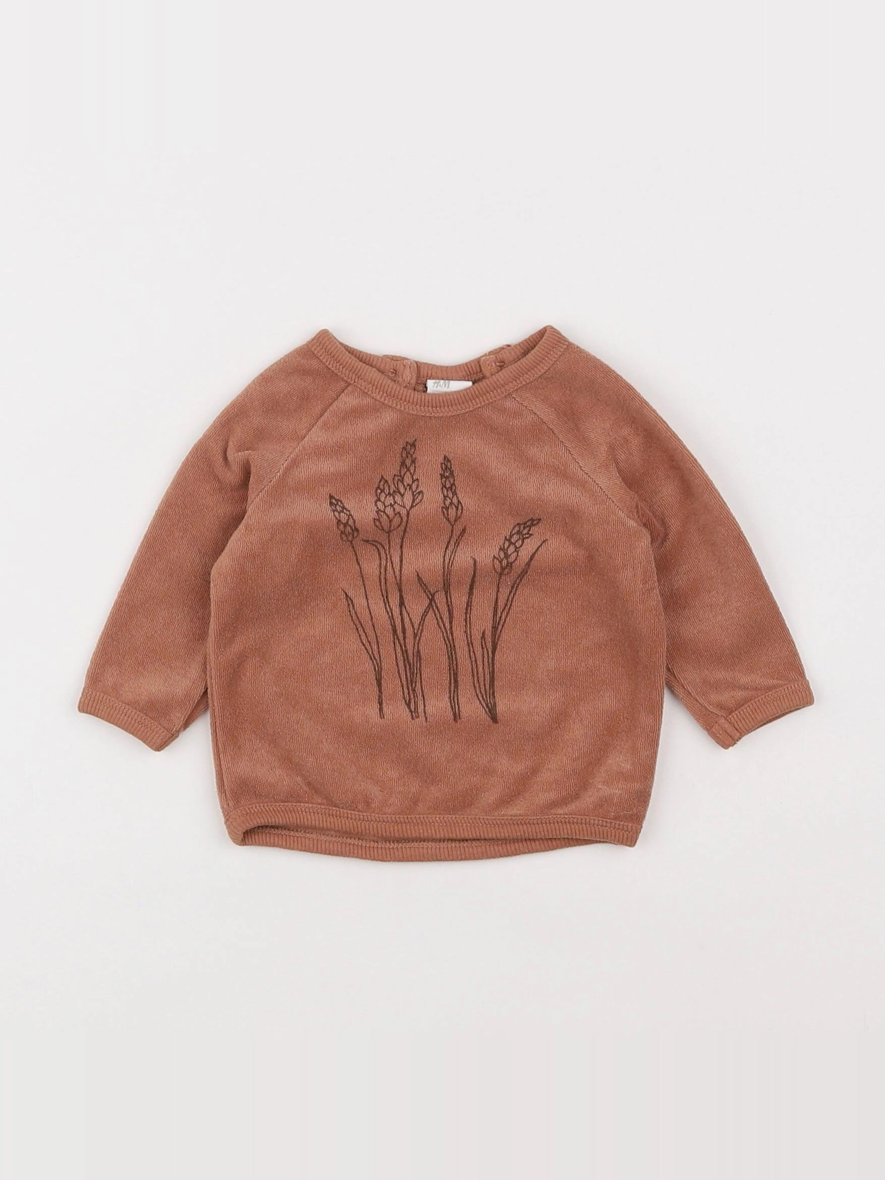 H&M - sweat marron - 0 mois