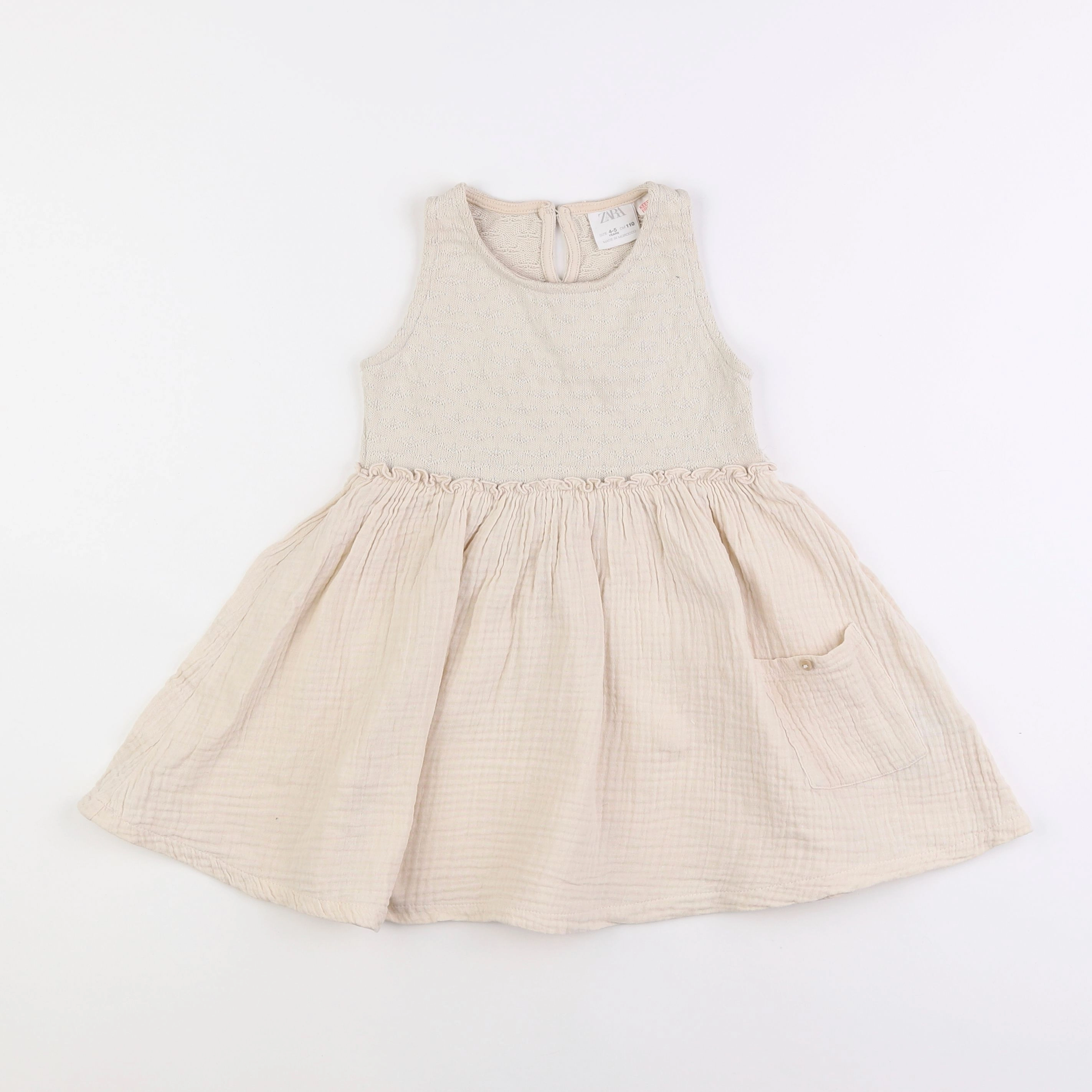 Zara - robe beige - 4/5 ans