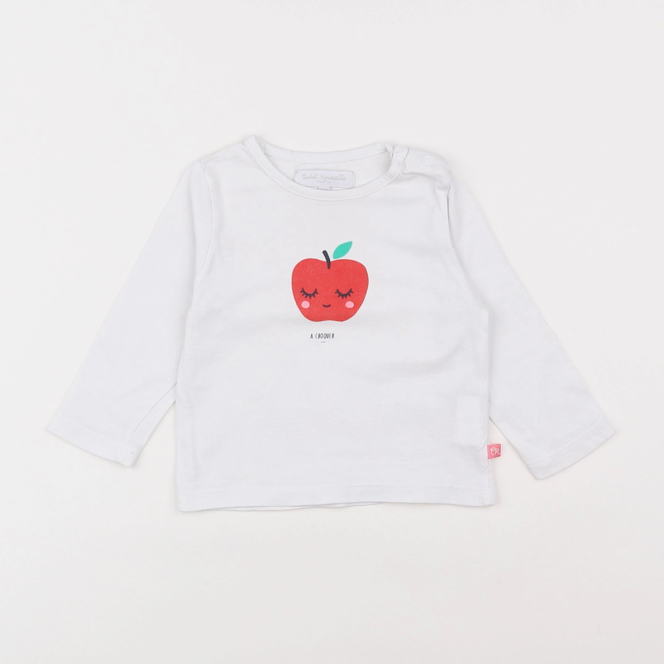 Cadet Rousselle - tee-shirt blanc, rouge - 6 mois