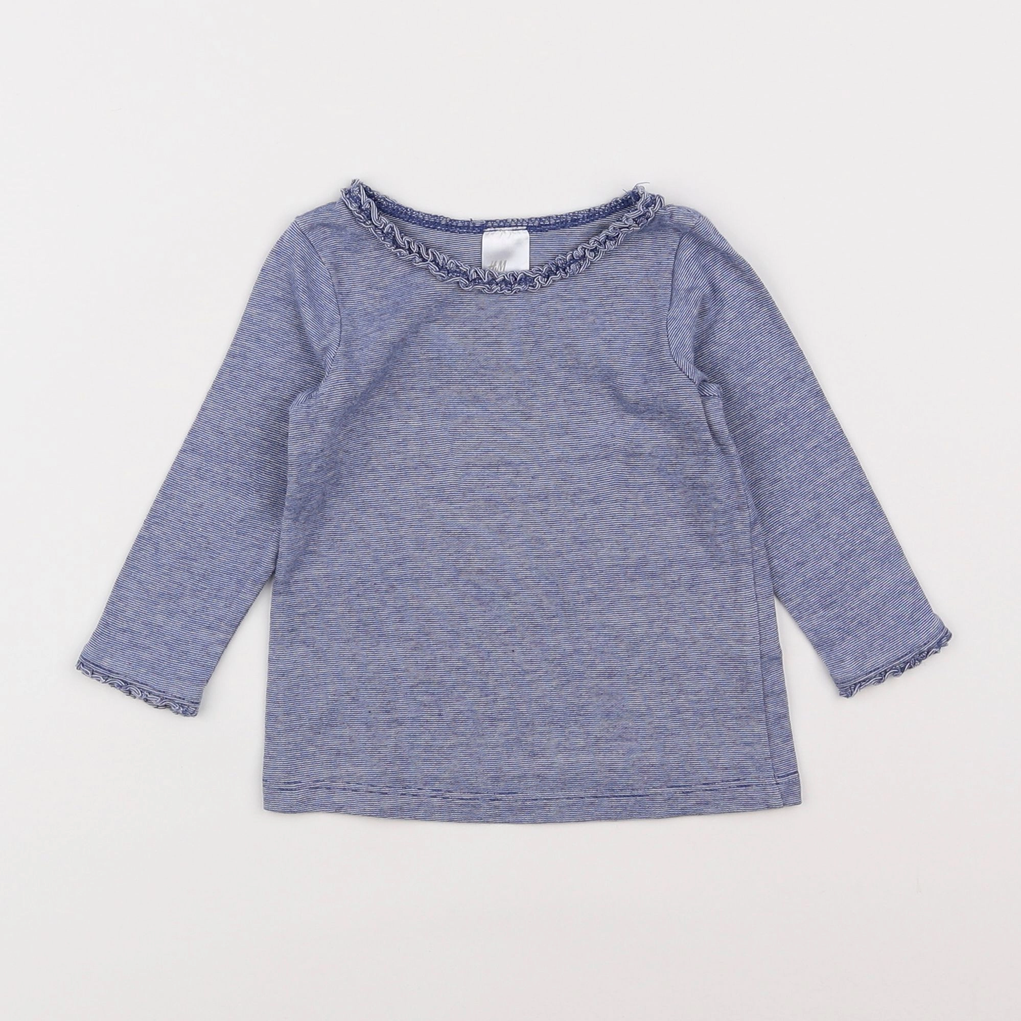 H&M - tee-shirt bleu - 3/6 mois