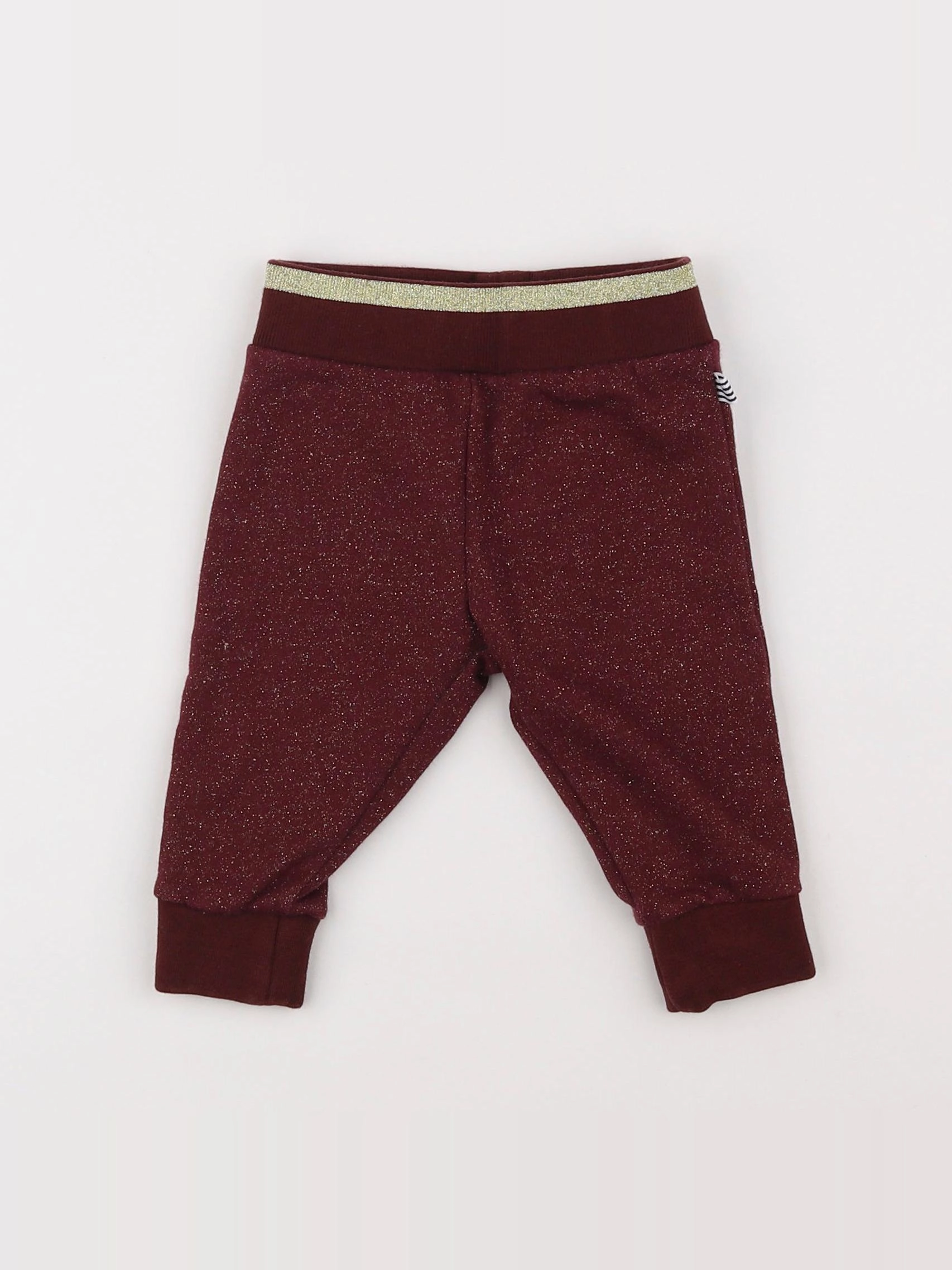 Petit Bateau - jogging rouge, or - 6 mois