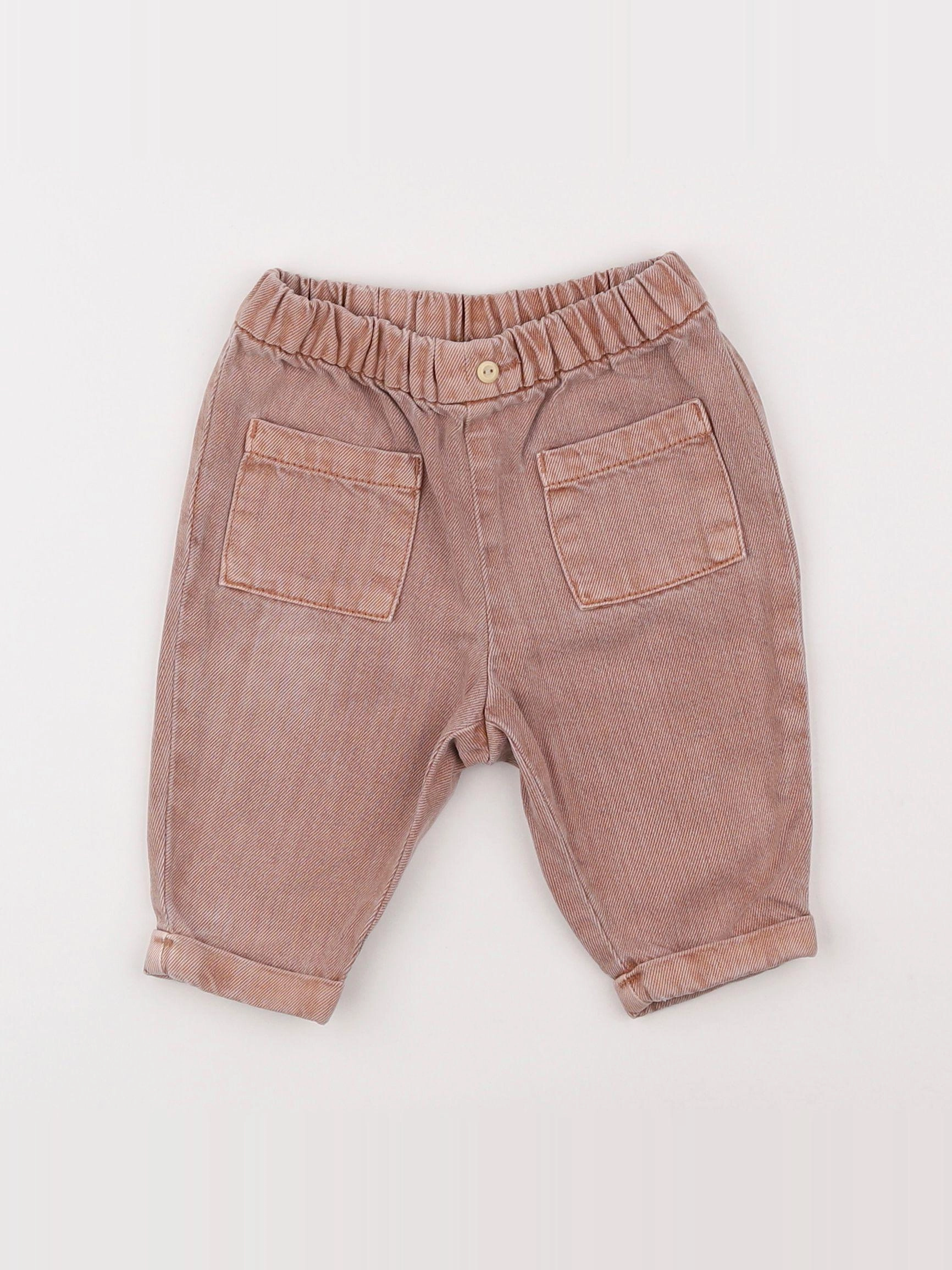 H&M - jean rouge - 3/6 mois
