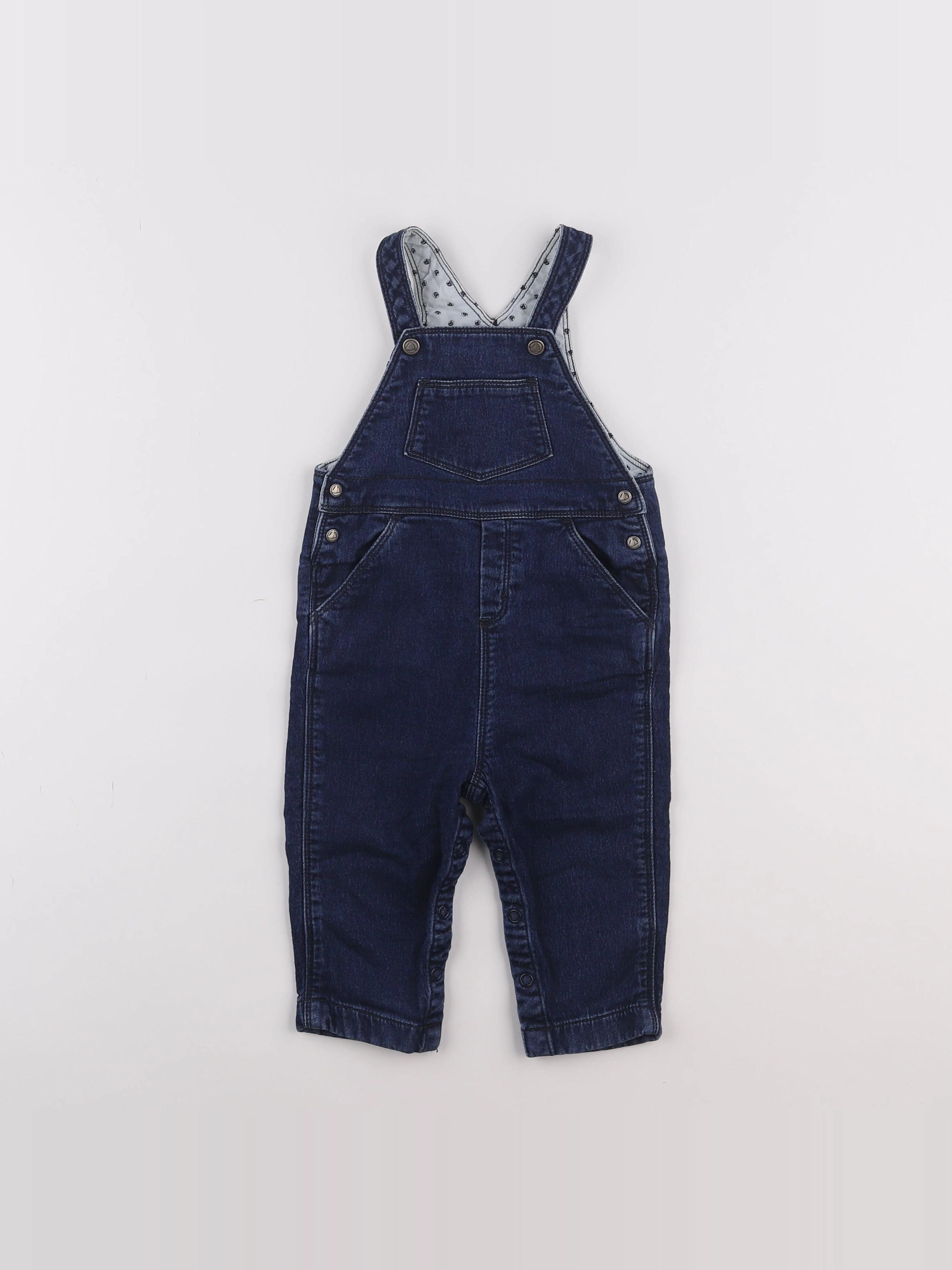 Petit Bateau - salopette bleu - 12 mois