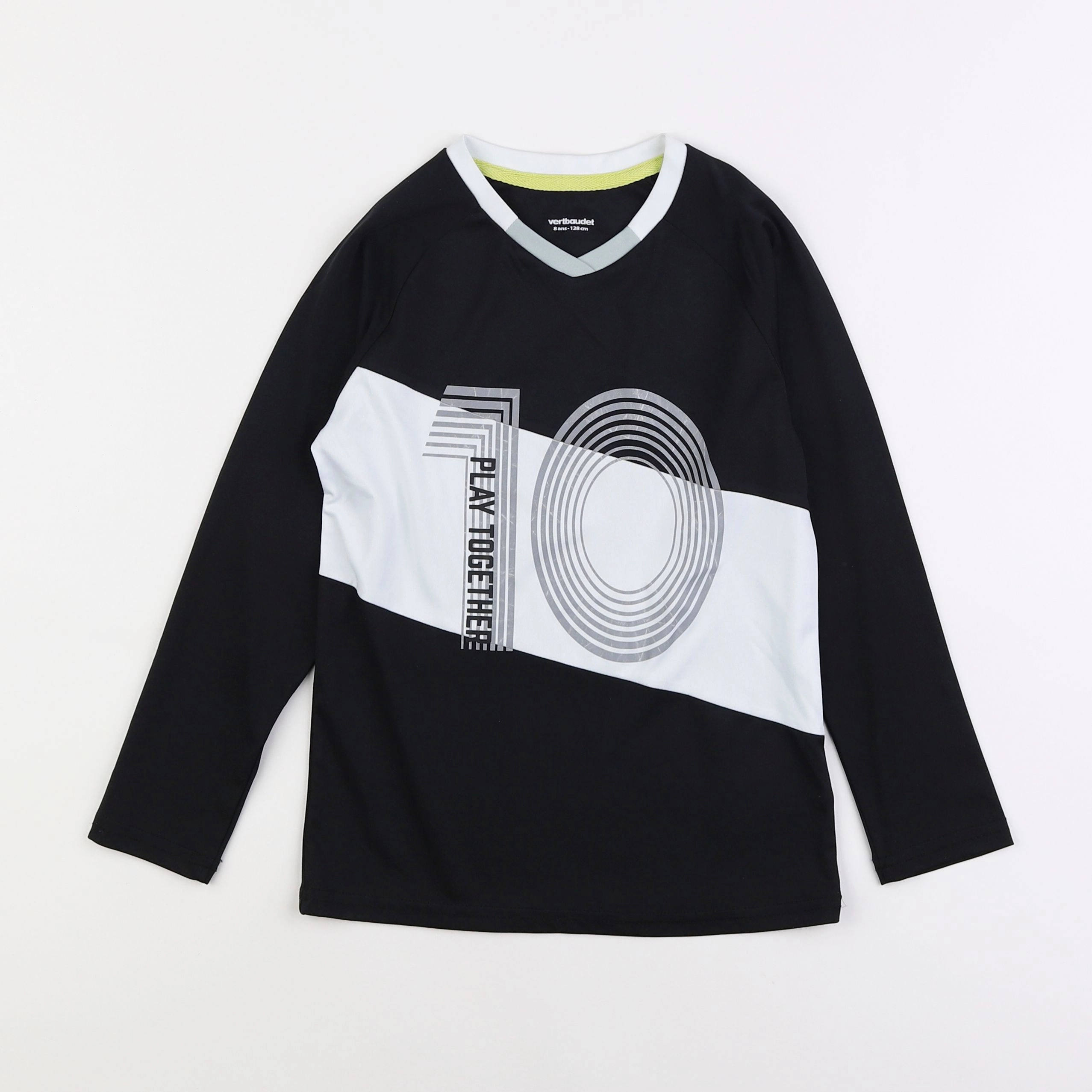 Vertbaudet - tee-shirt de sport noir - 8 ans