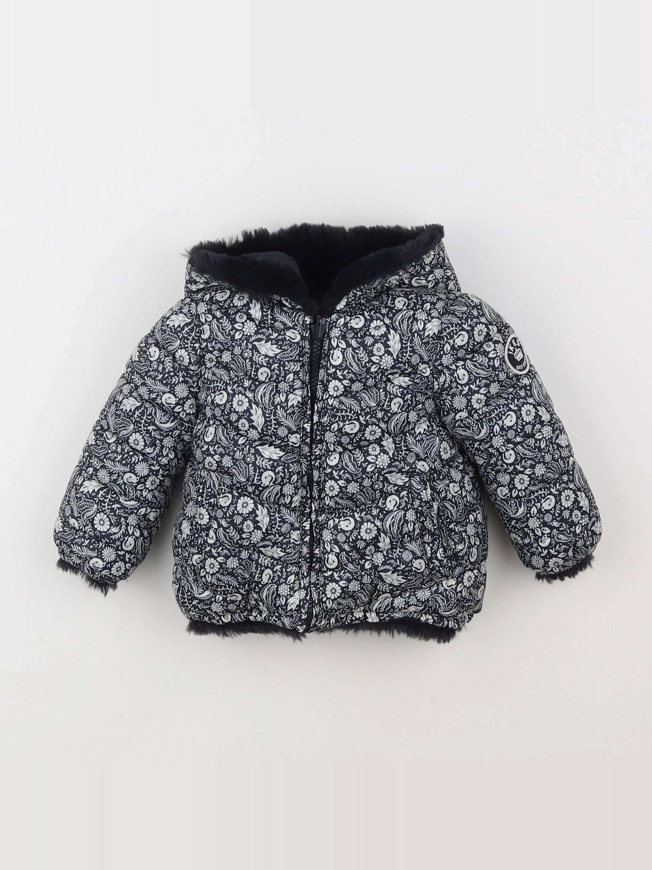 IKKS - doudoune réversible bleu - 18 mois