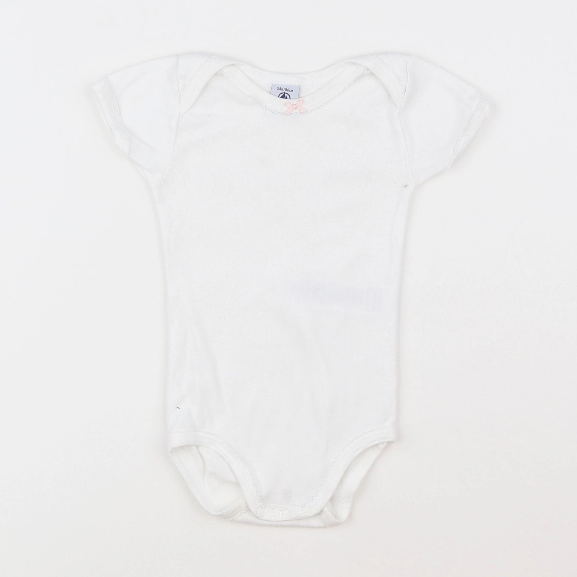 Petit Bateau - body blanc - 2 ans