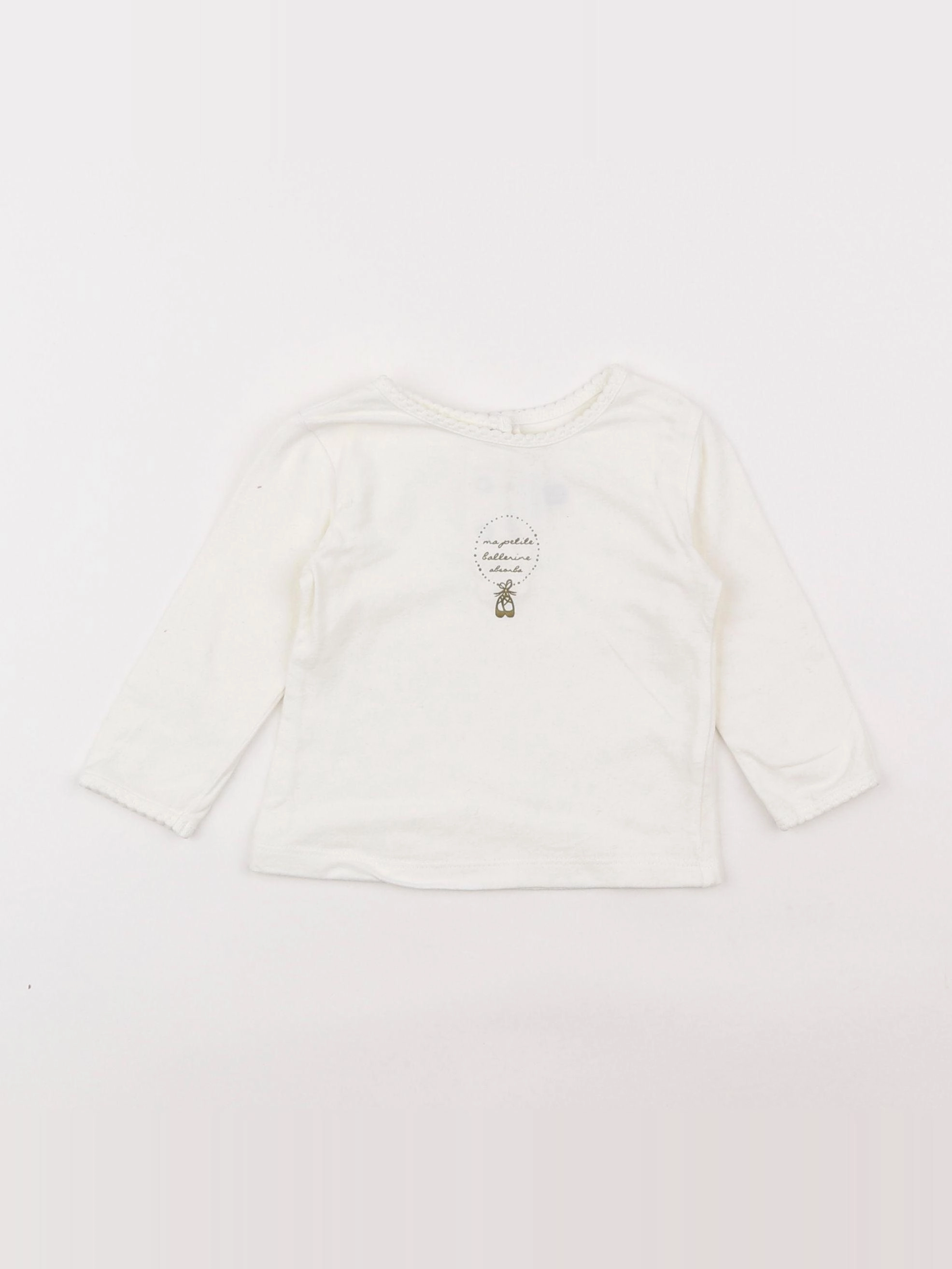 Absorba - tee-shirt blanc - 6 mois
