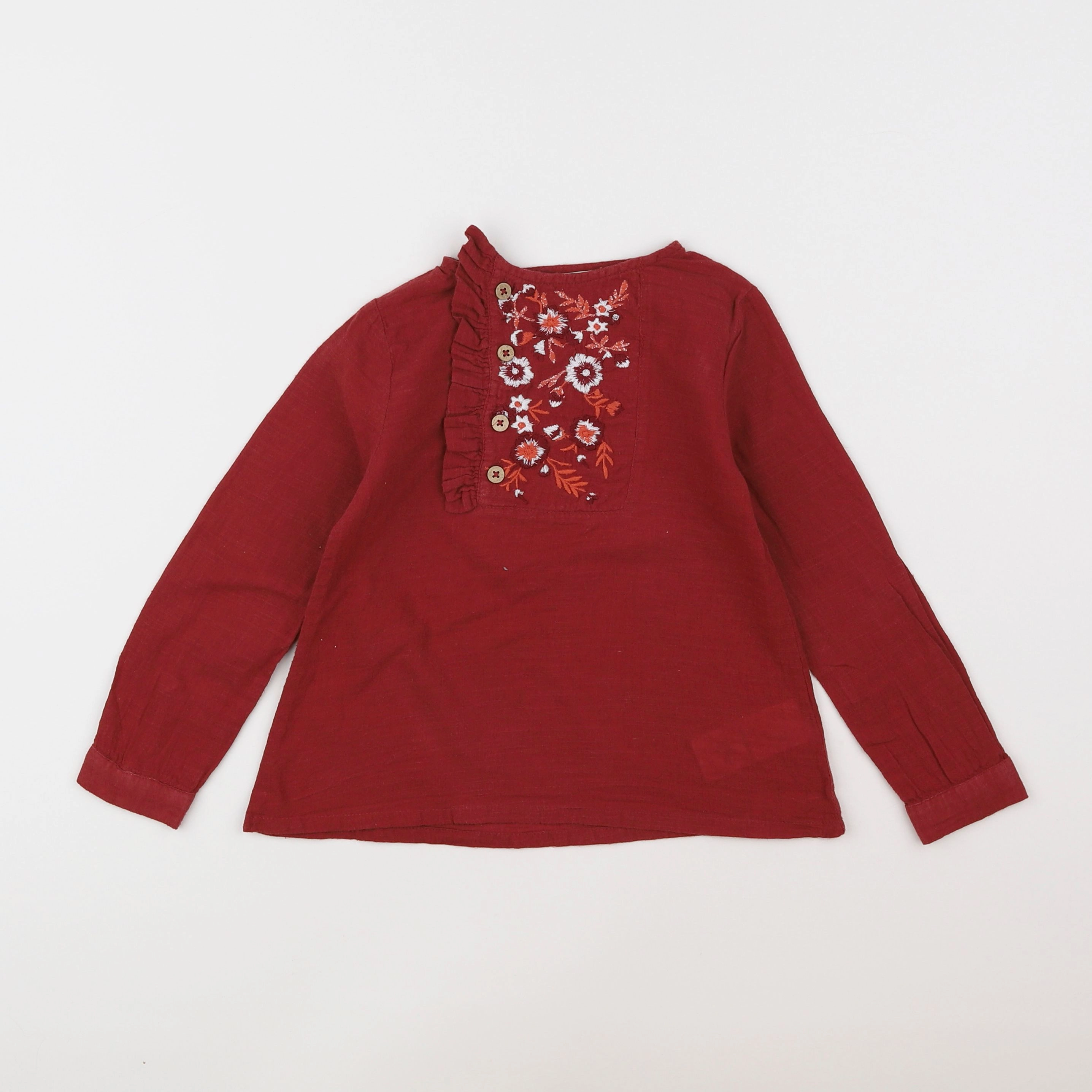 Vertbaudet - blouse rouge - 5 ans