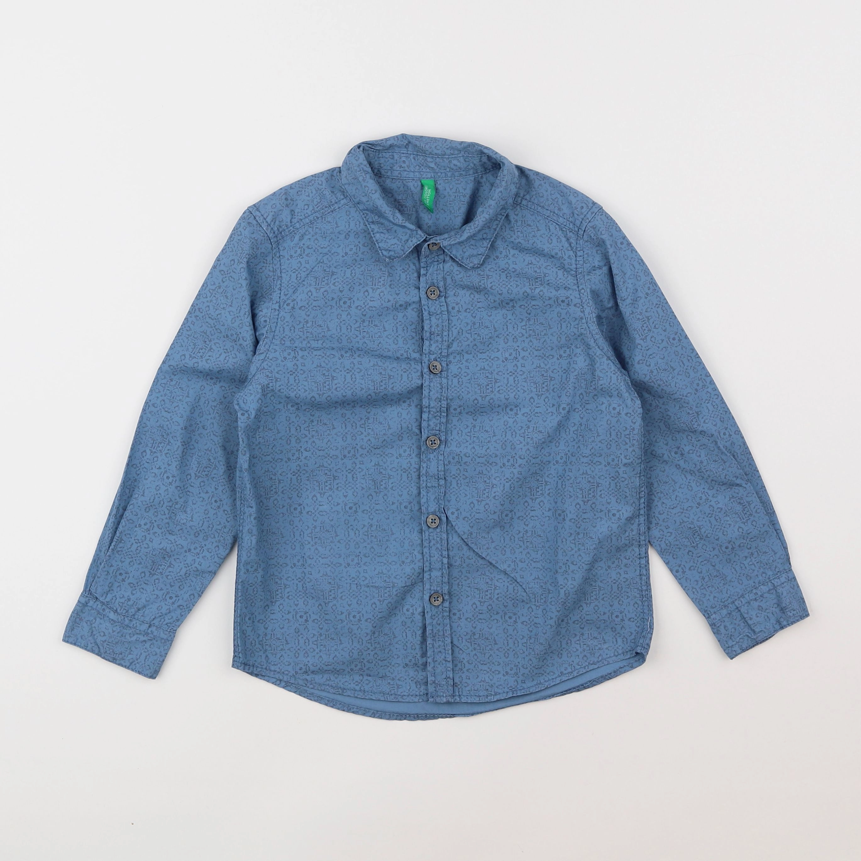 Benetton - chemise bleu - 3/4 ans